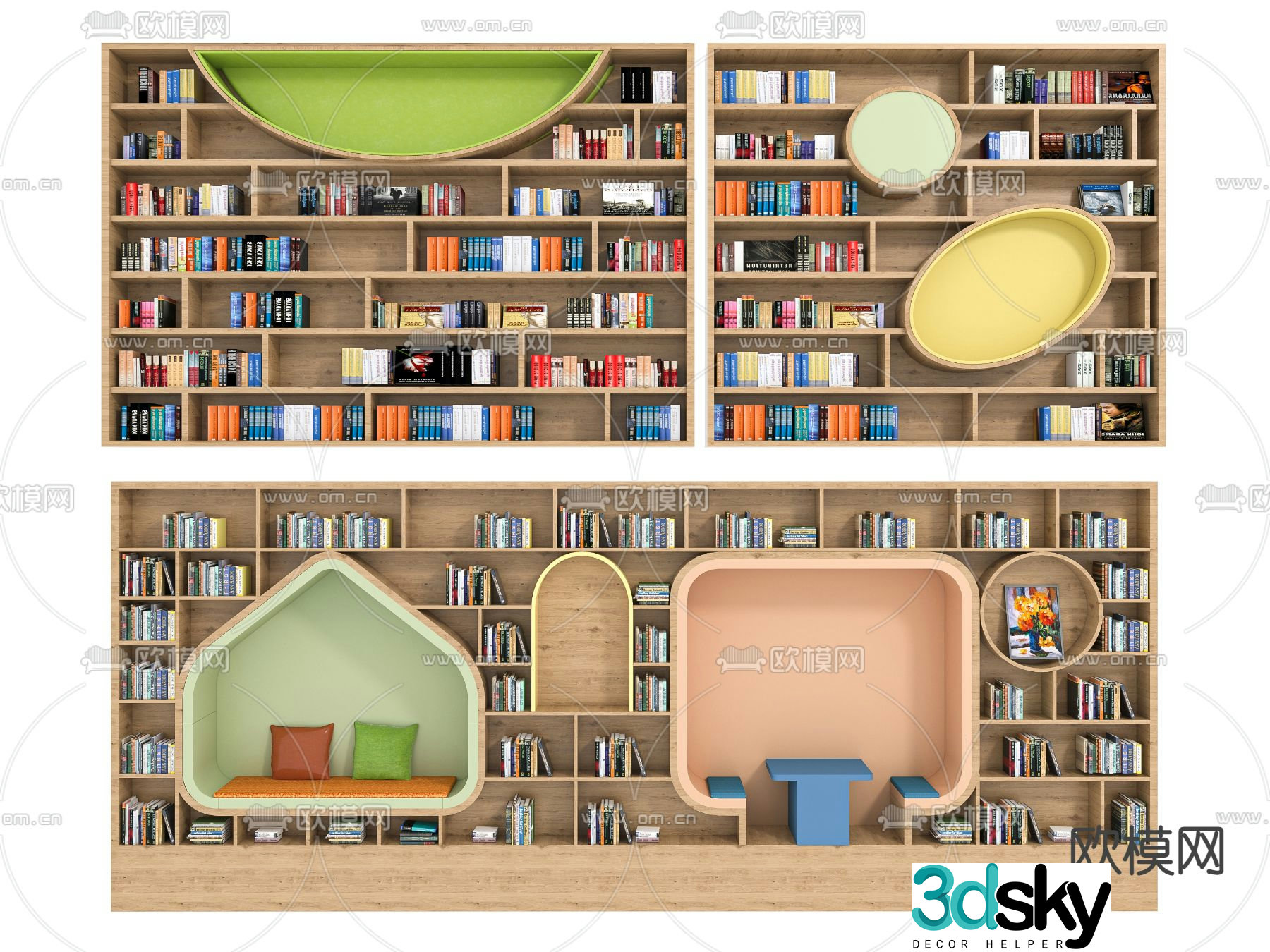 Children’s bookcase Children’s cabinet 3d model