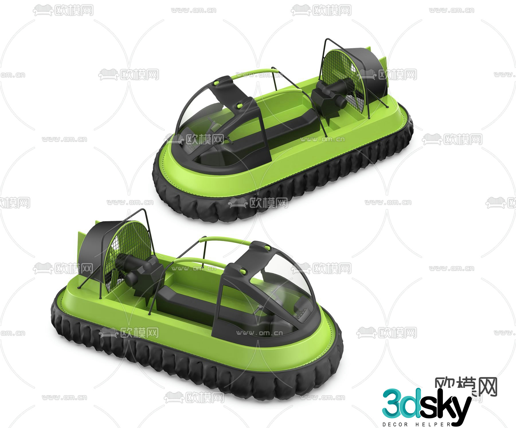 motorboat boat 3d model