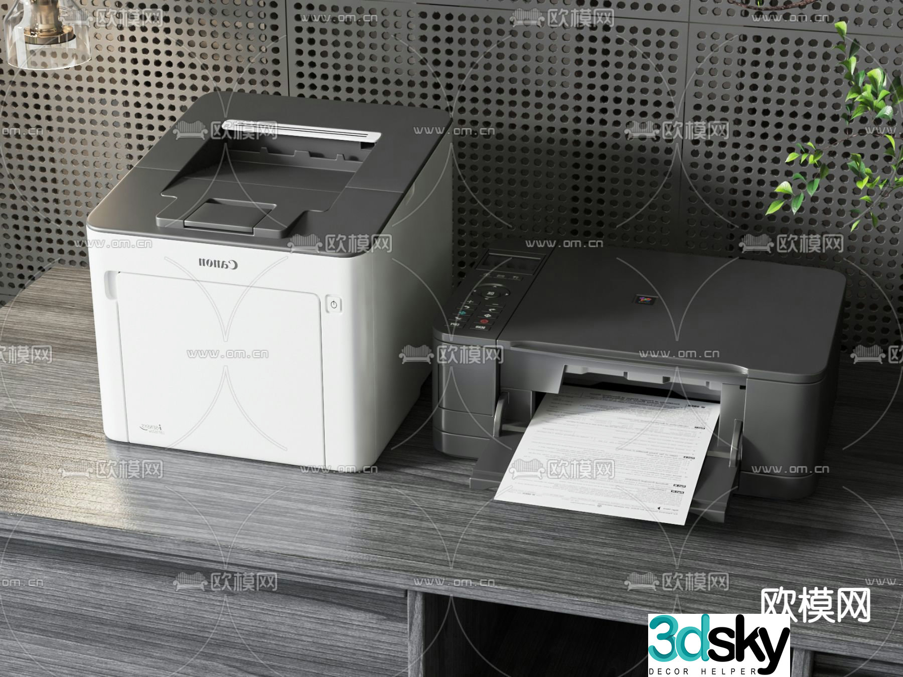 printer copier 3d model