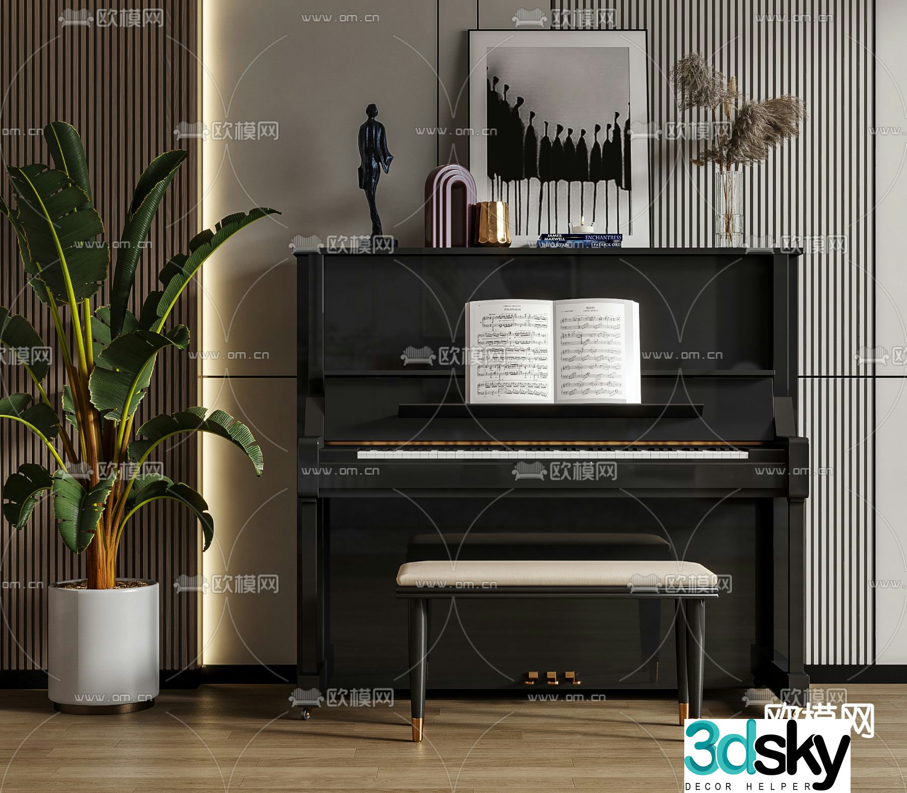 piano 3d model
