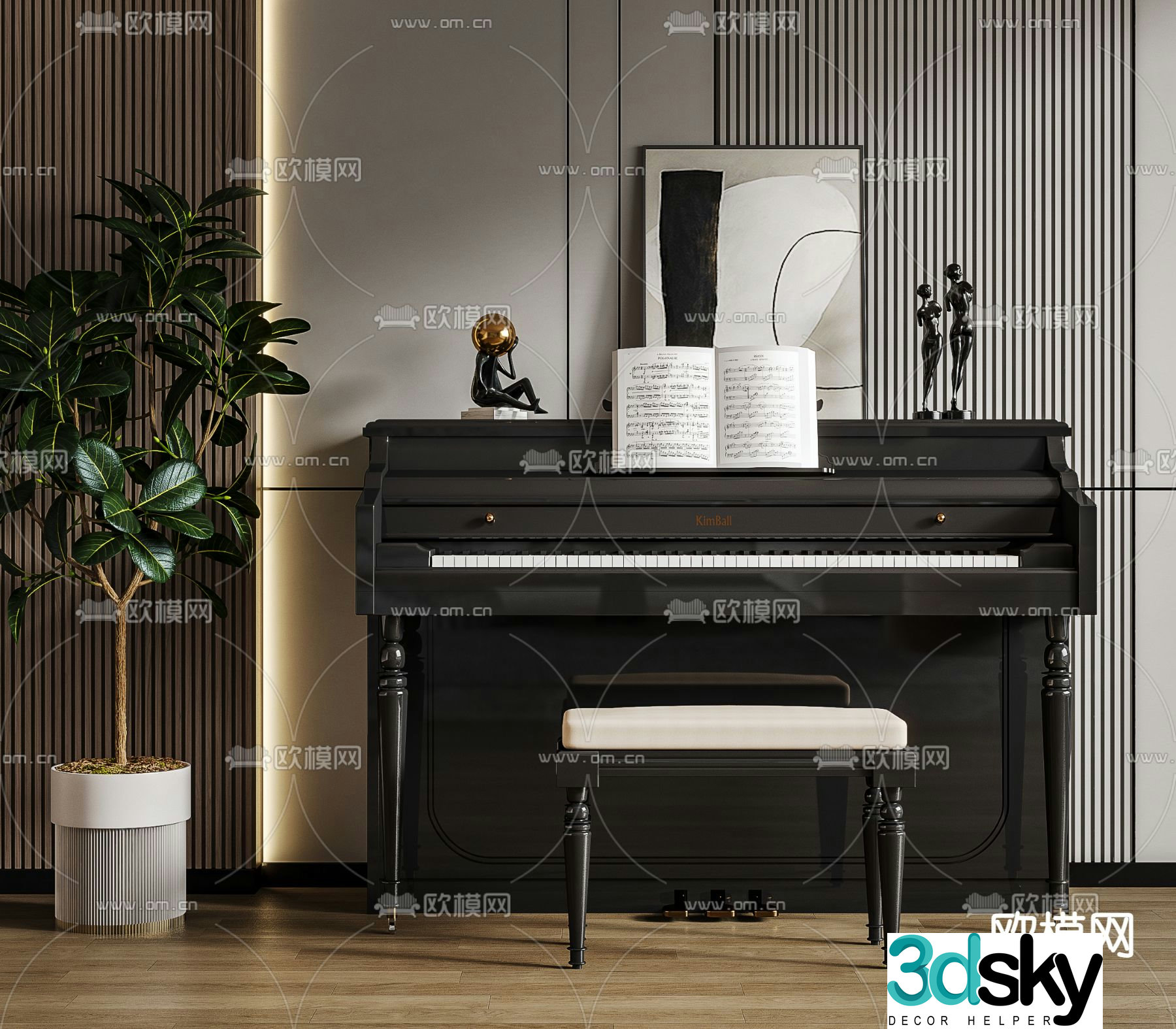 piano 3d model