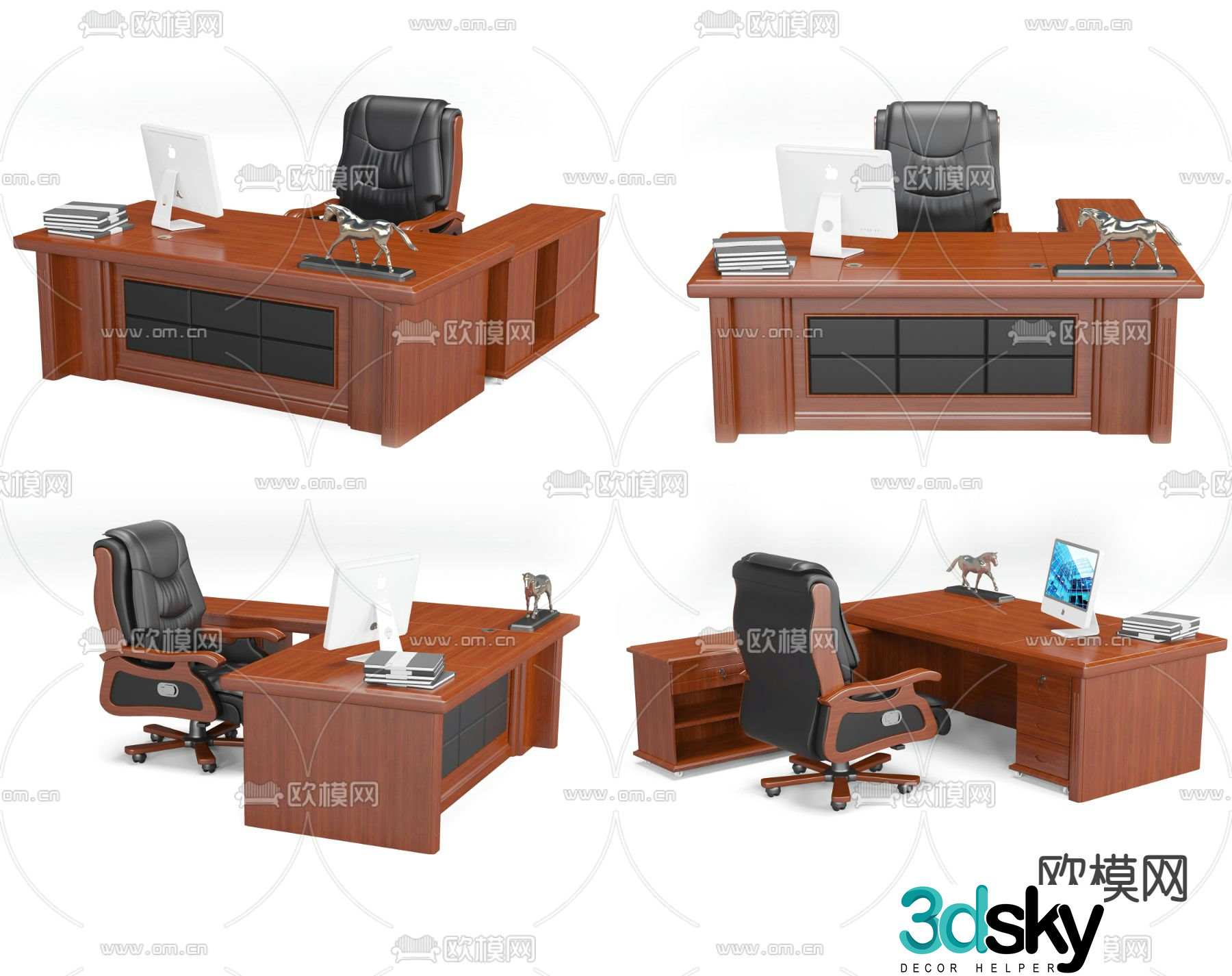 Office desk and chair desk desk and chair 3d model