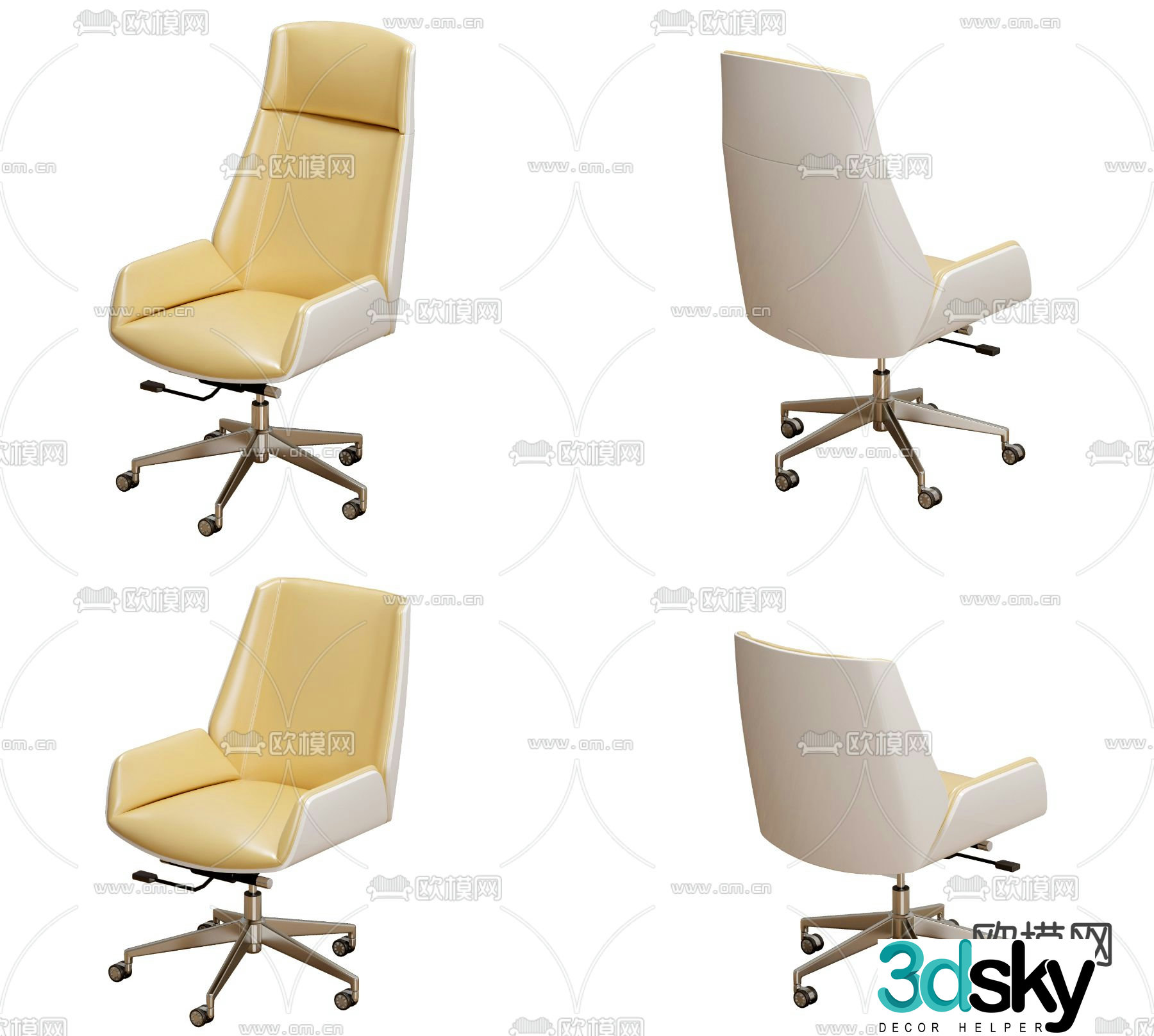 Executive chair boss chair office chair 3d model