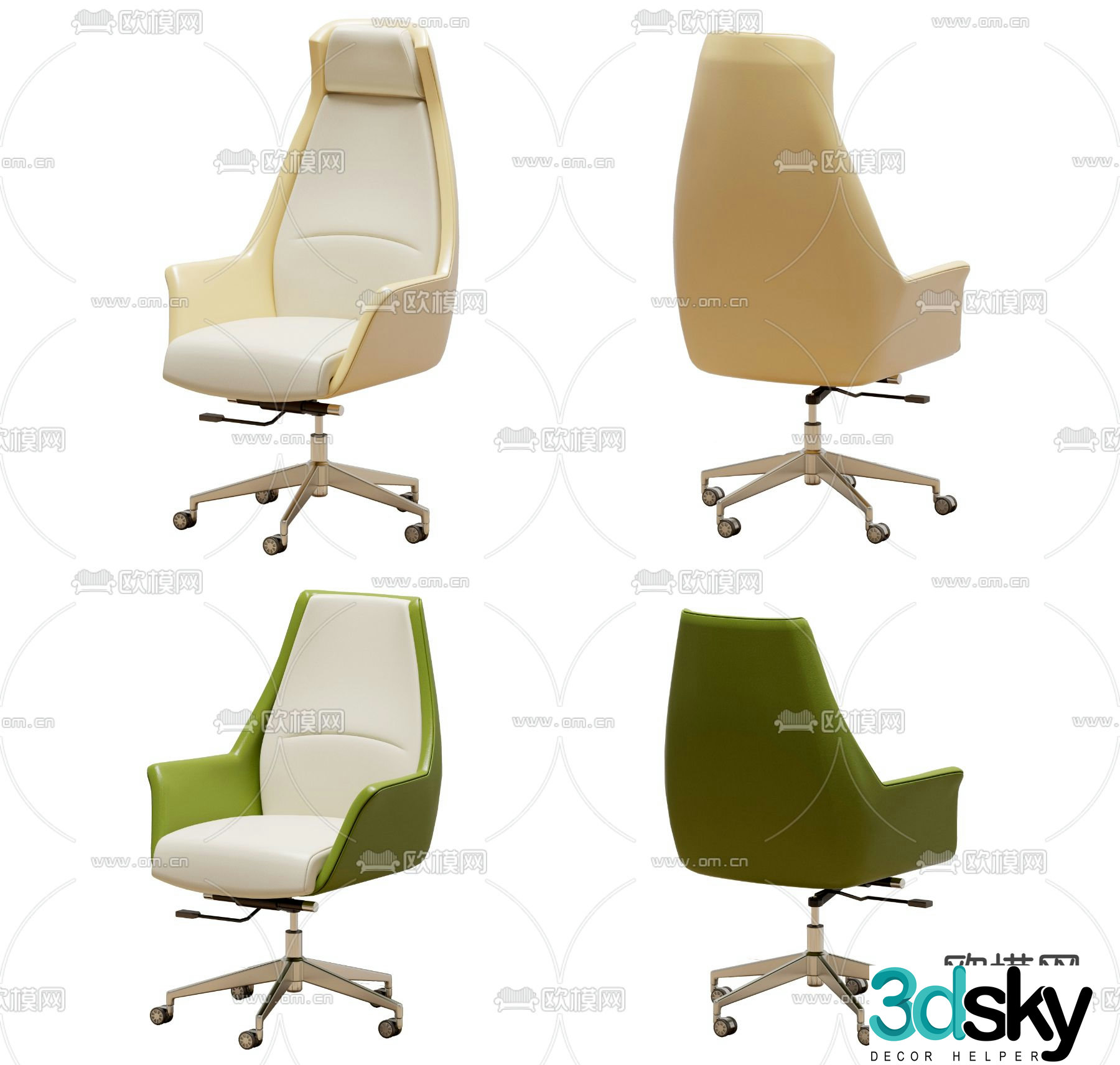 Executive chair boss chair office chair 3d model
