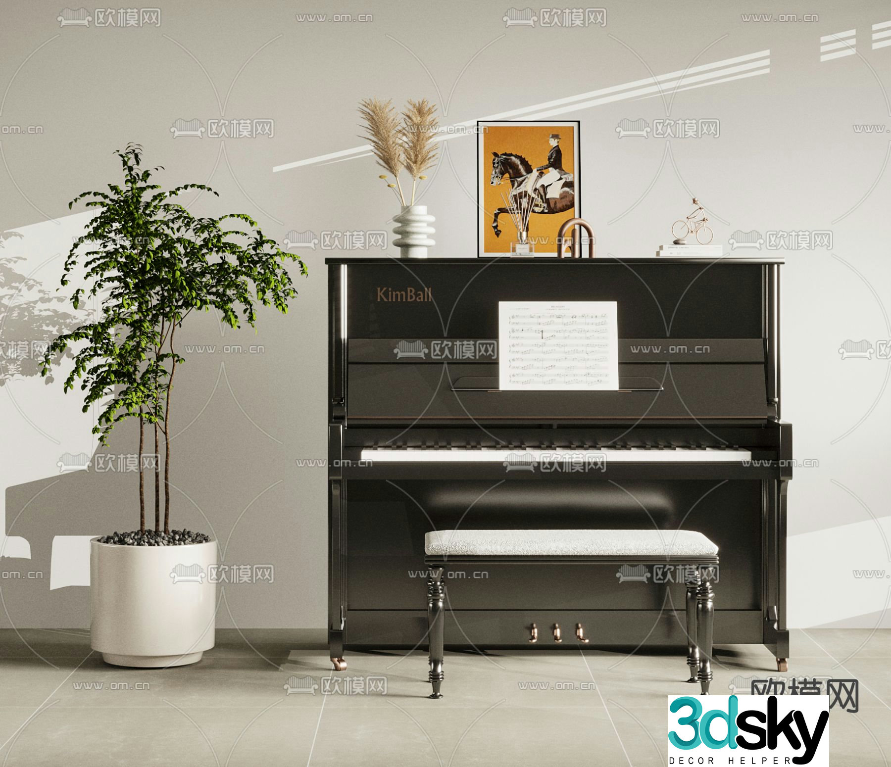 piano 3d model