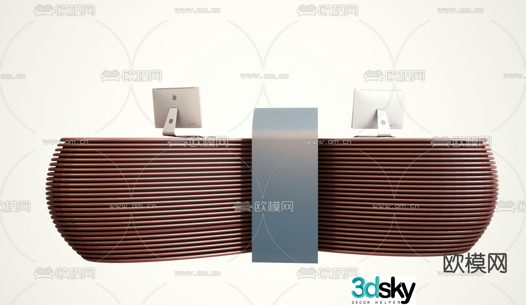 service desk reception desk front desk 3d model
