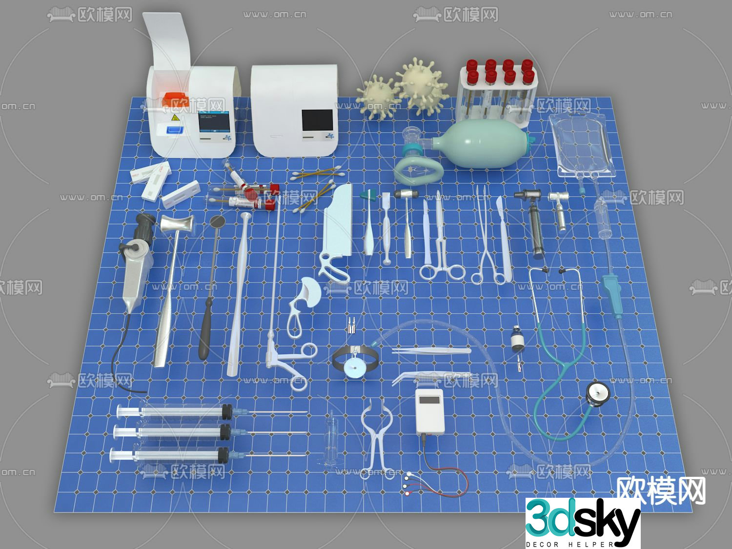 medical equipment medical supplies 3d model