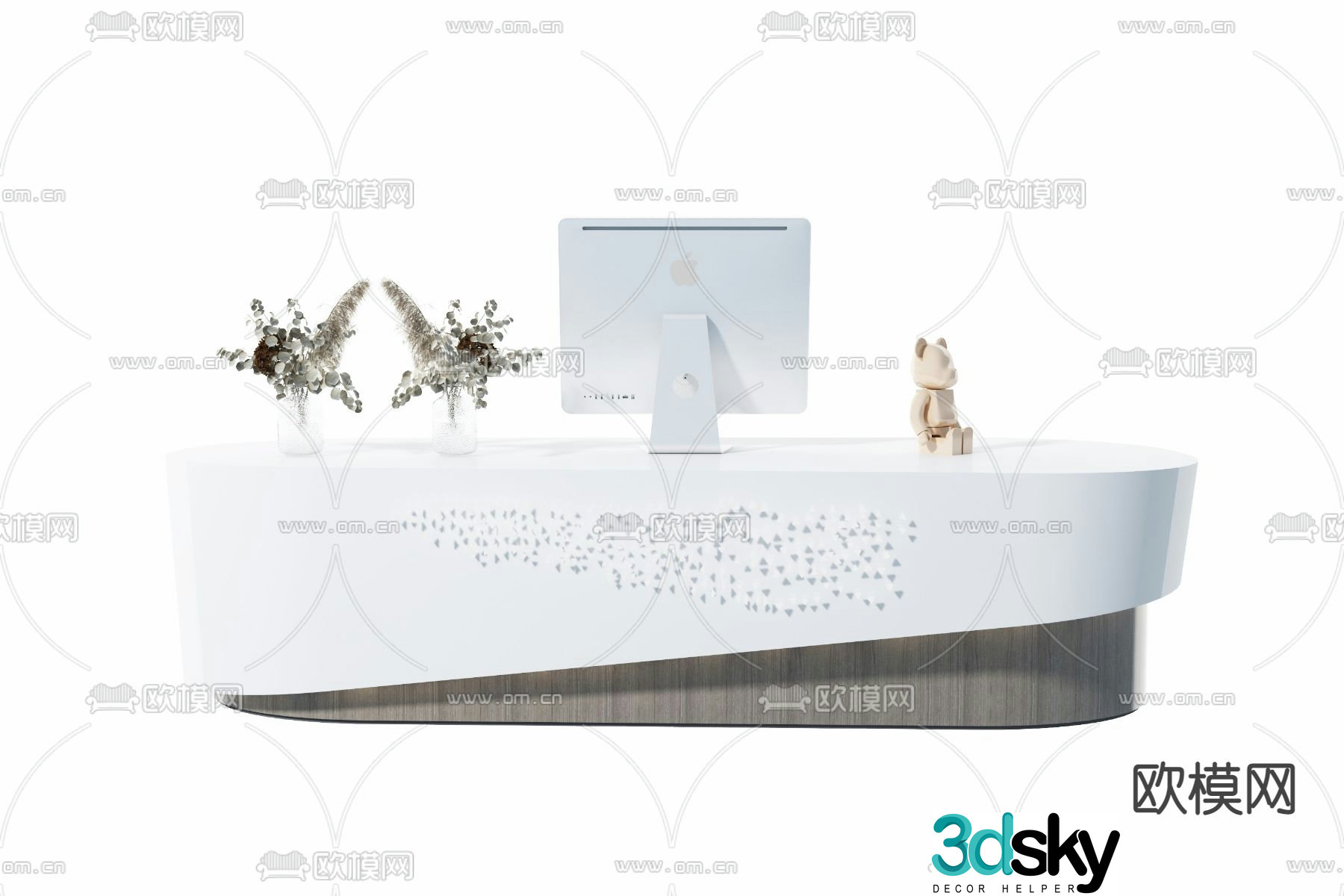 Office reception desk 3d model