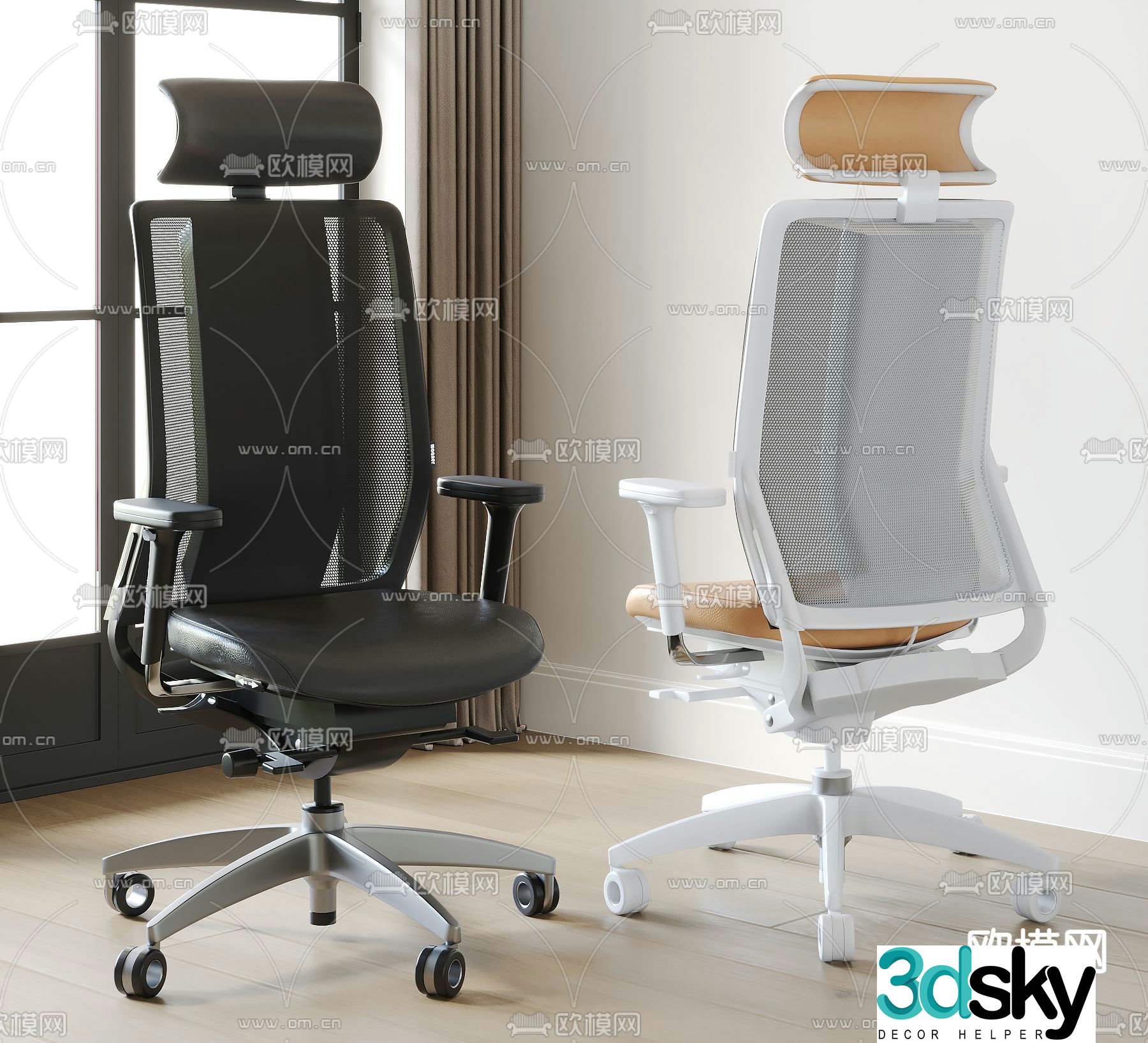 Office chair staff chair executive chair 3d model