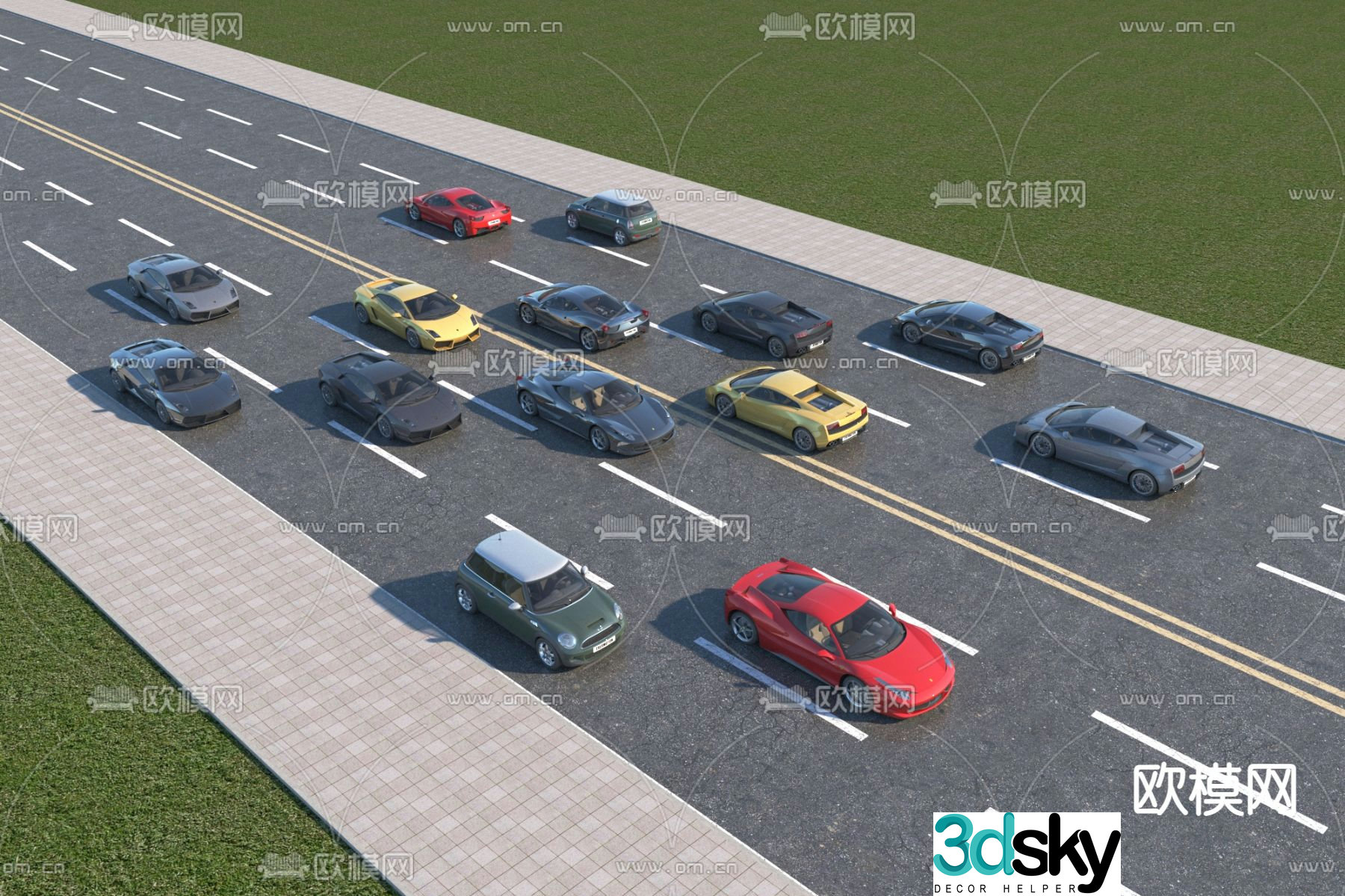 sports car car 3d model