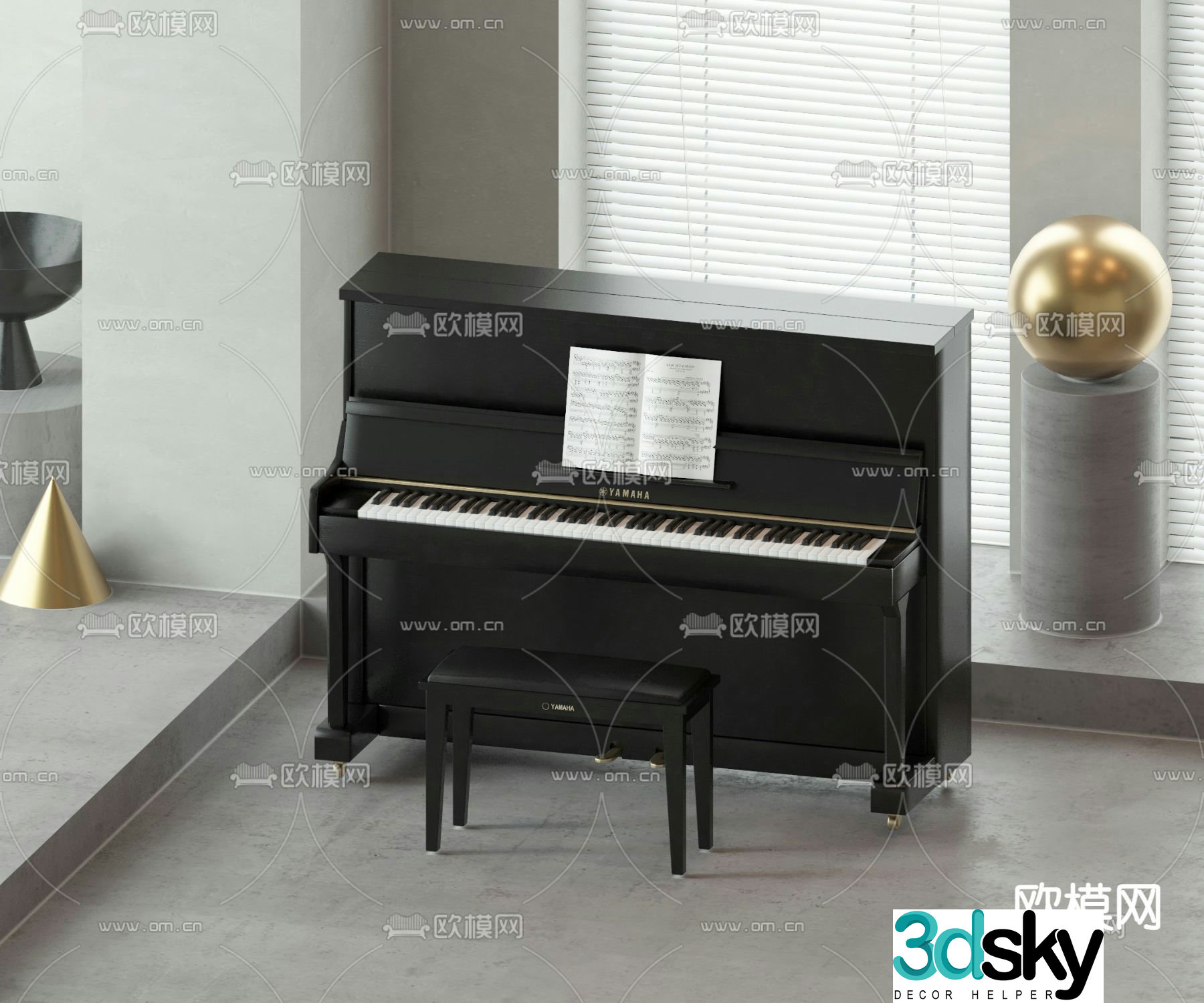 piano 3d model