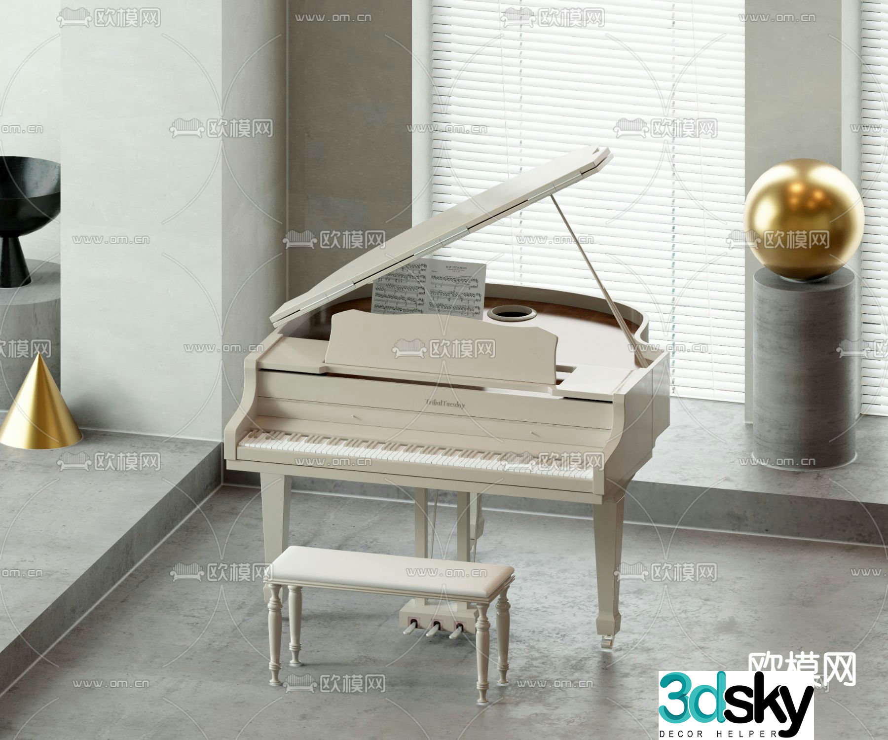 piano 3d model