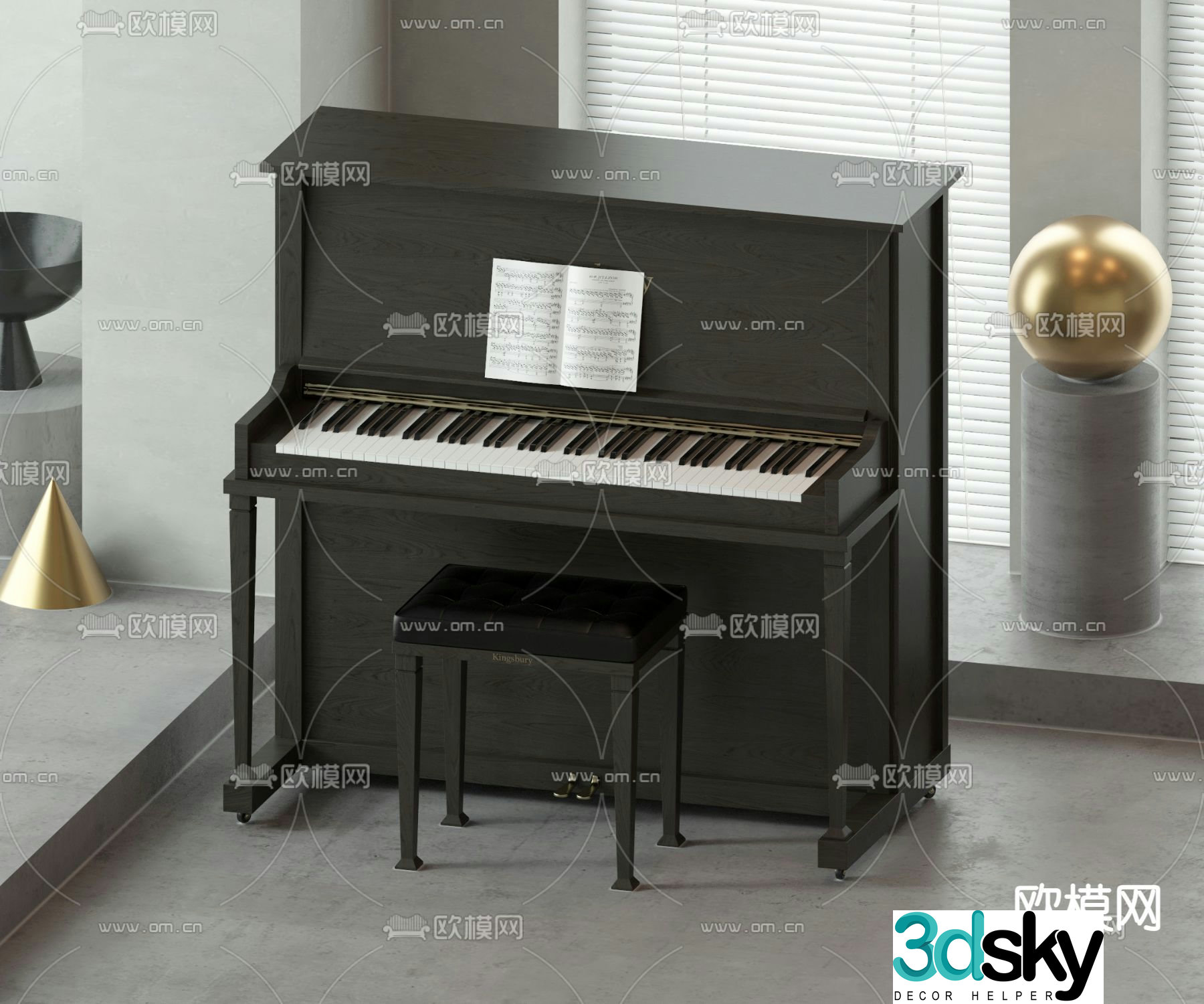 piano 3d model