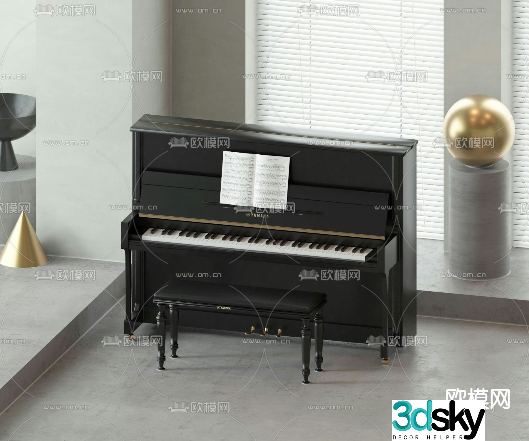 piano 3d model