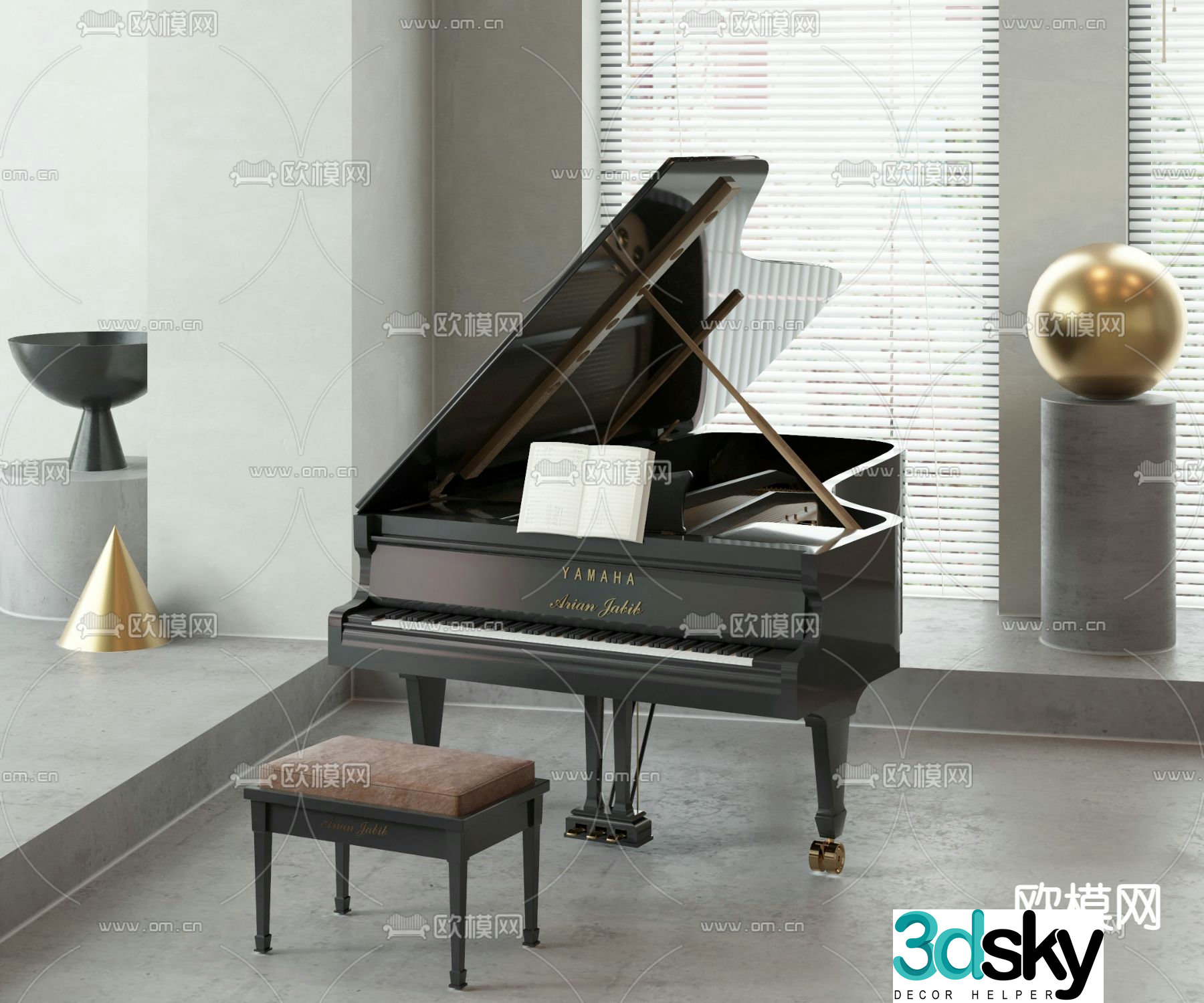 piano 3d model