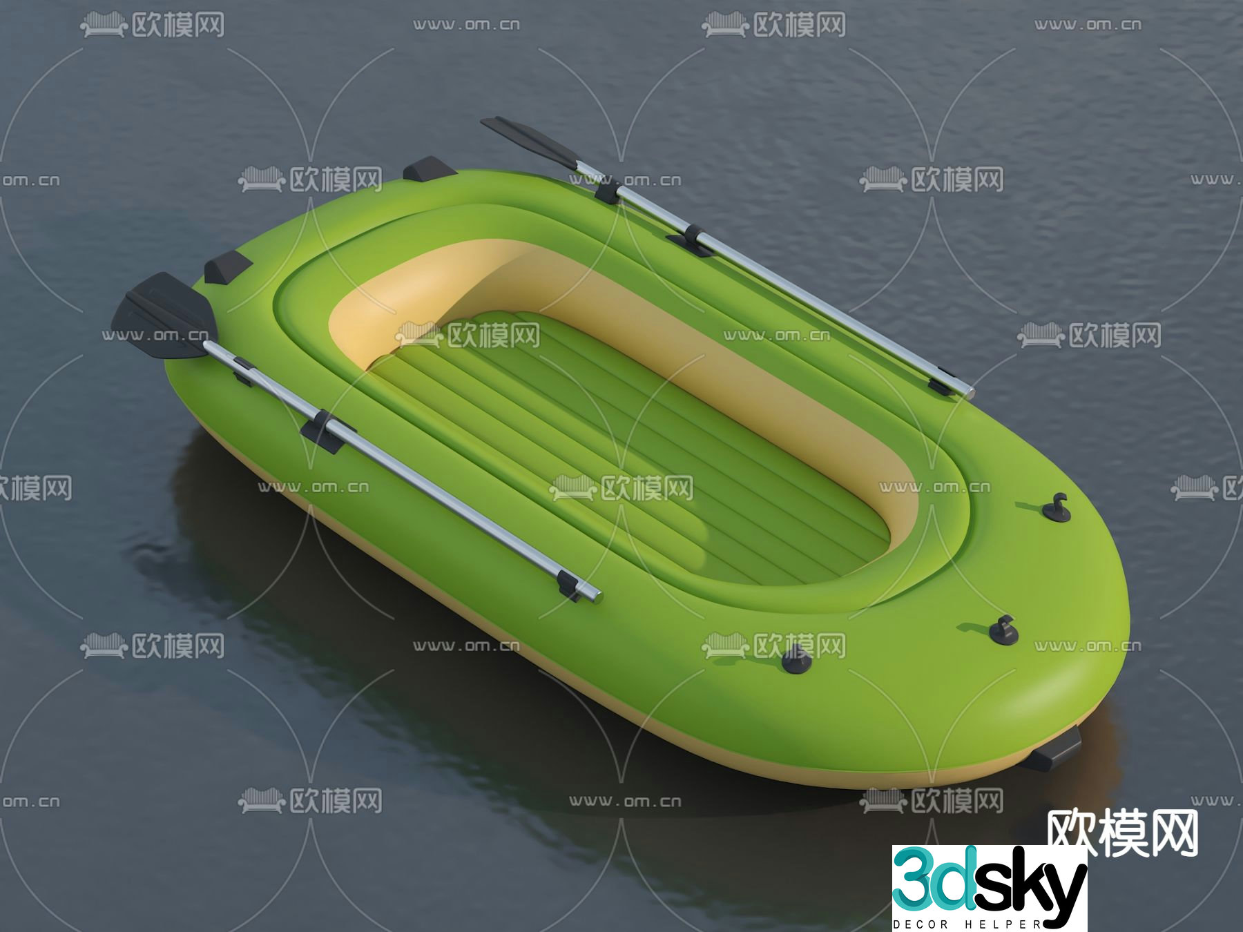 Air lift inflatable boat 3d model