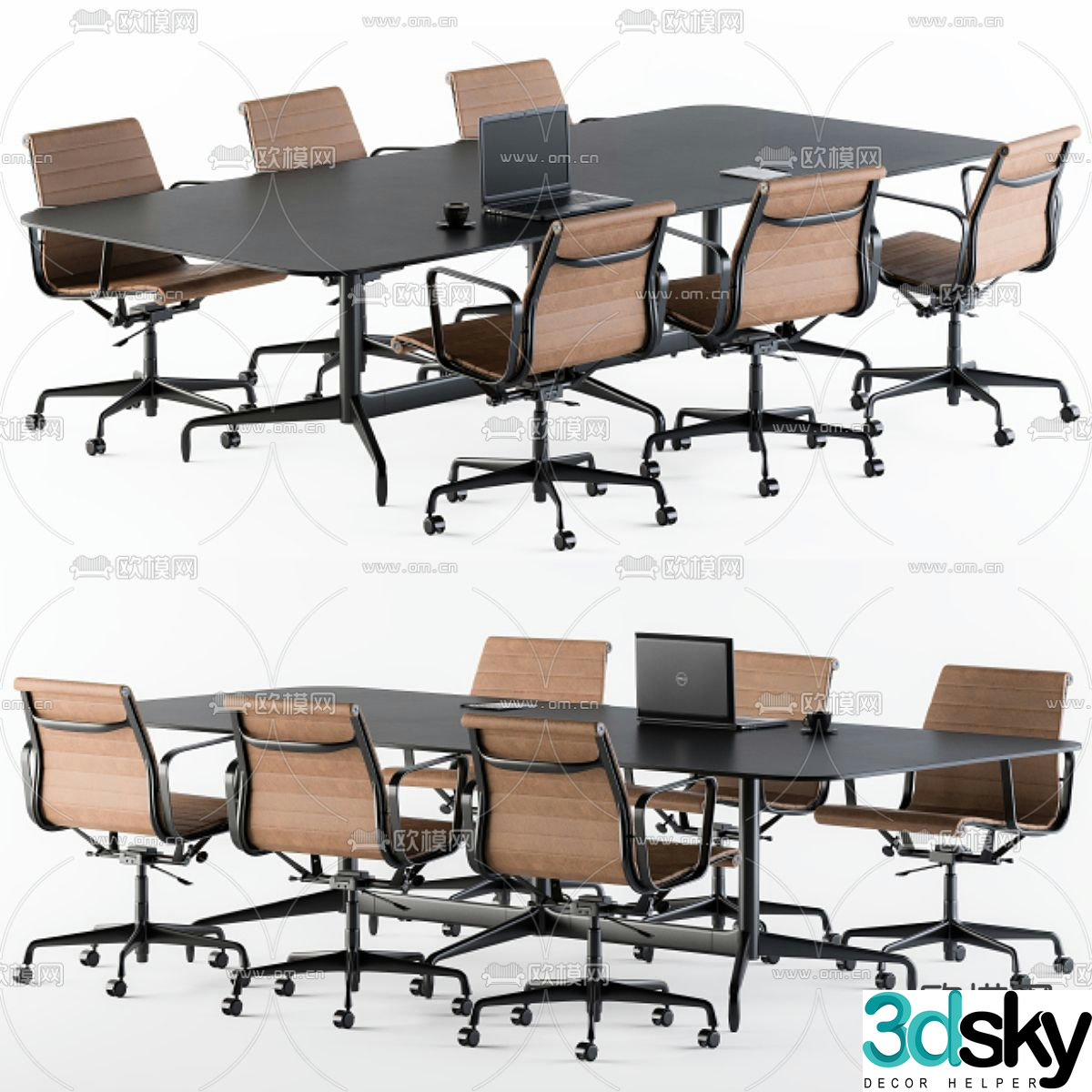 Conference tables and chairs conference table 3d model