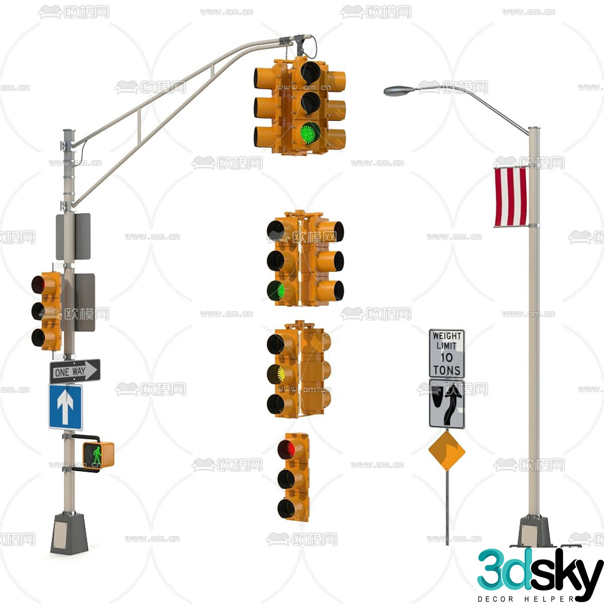 traffic light 3d model