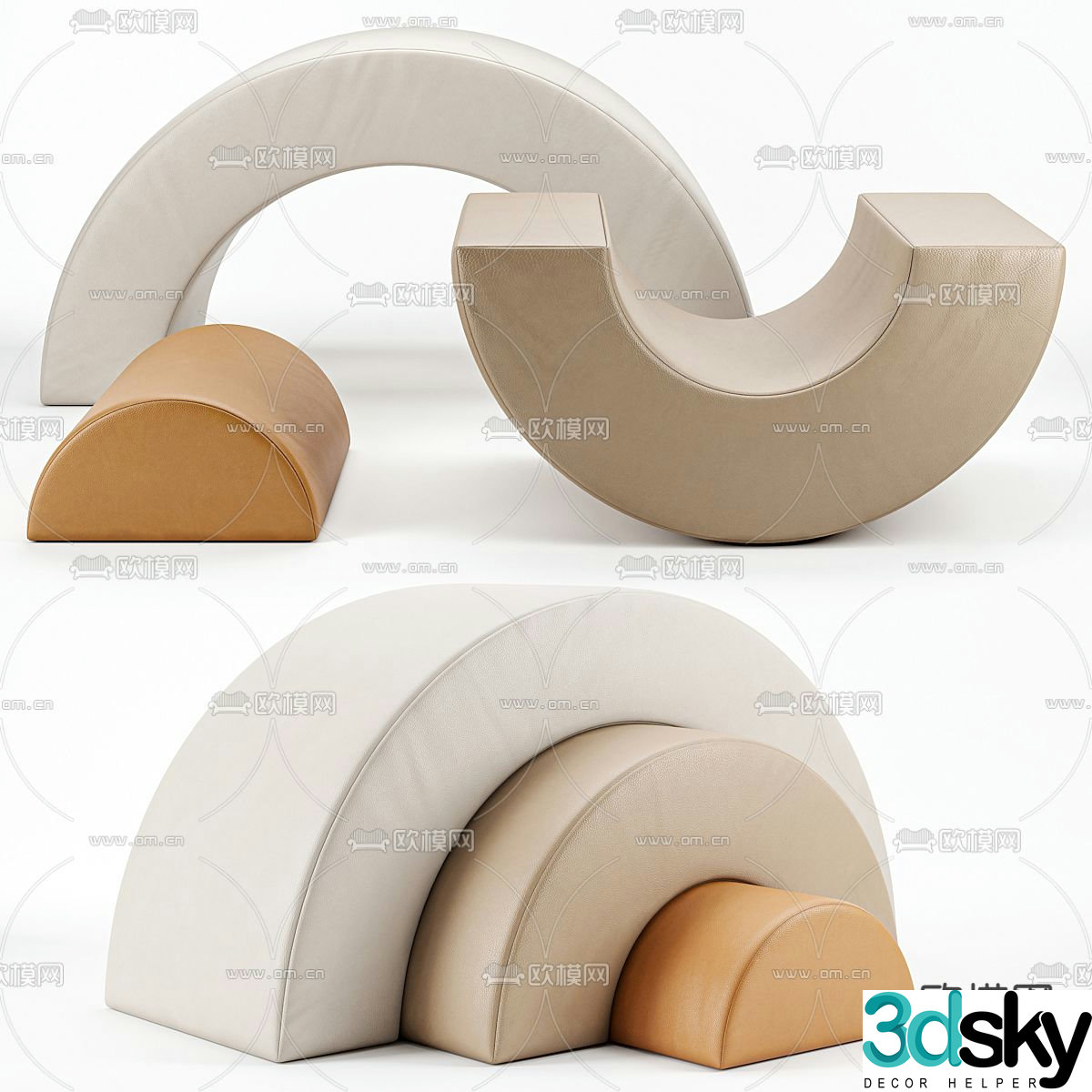 Special shaped chair children’s chair 3d model