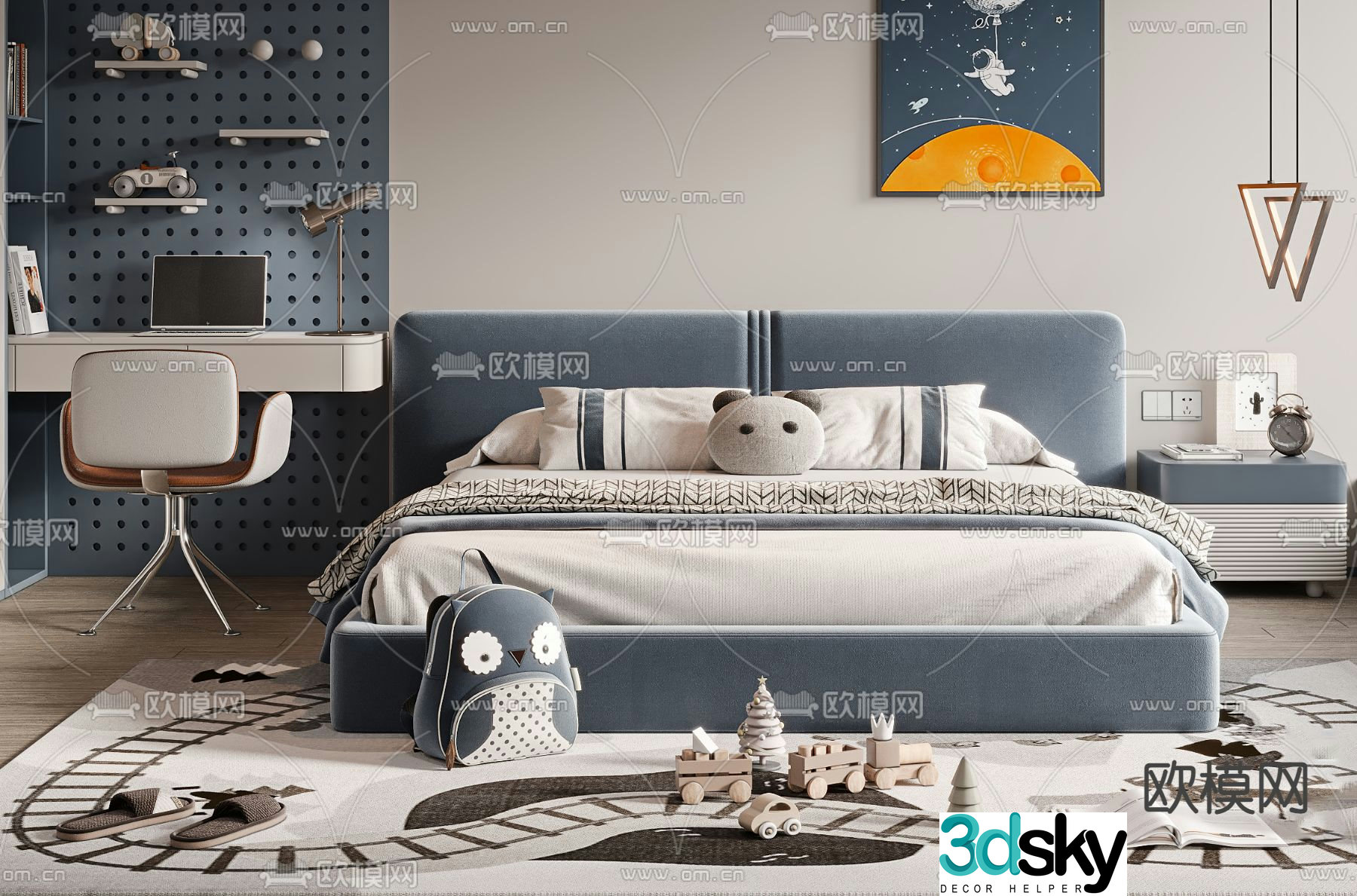 Modern children’s bed child’s bed 3d model