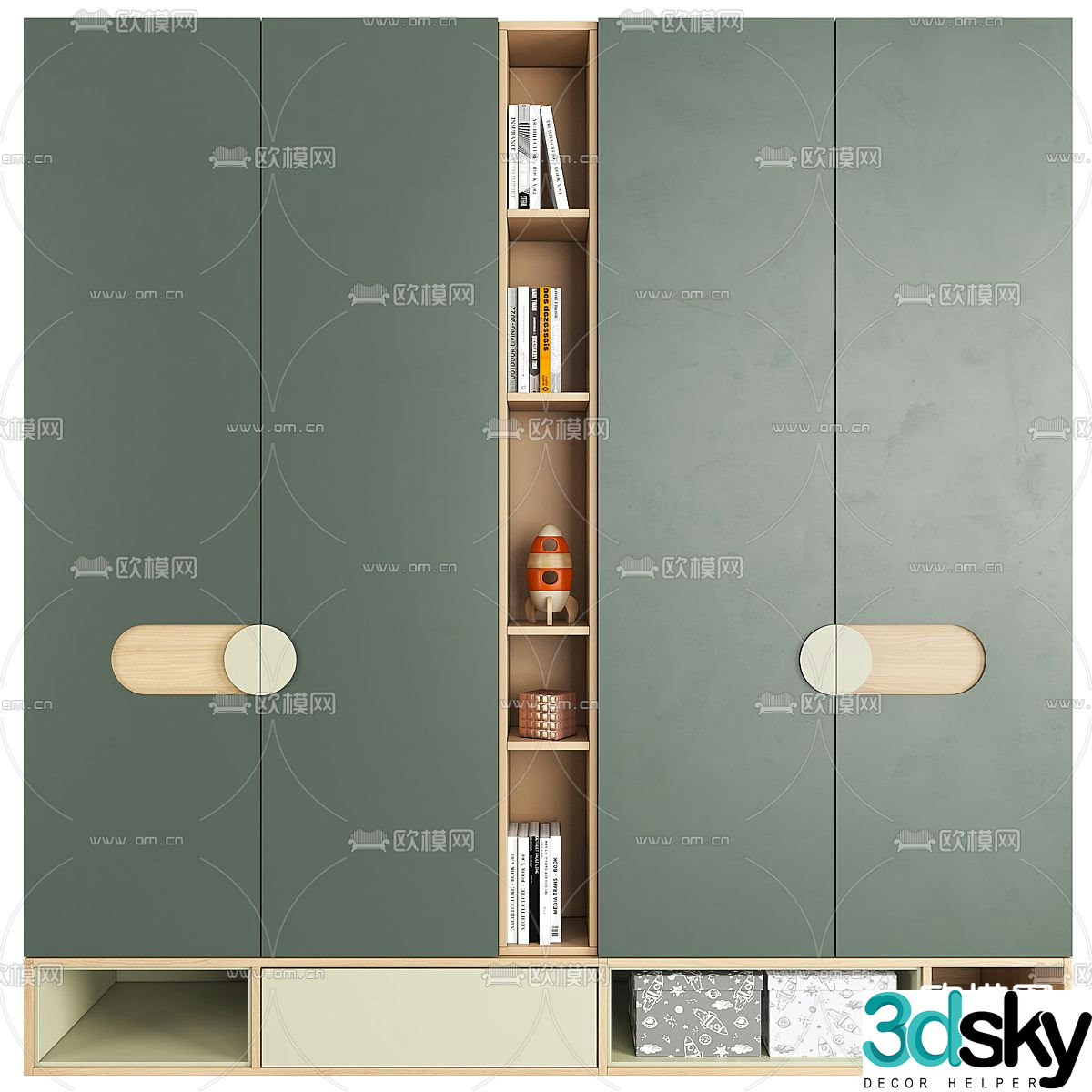Children’s bookcase 3d model