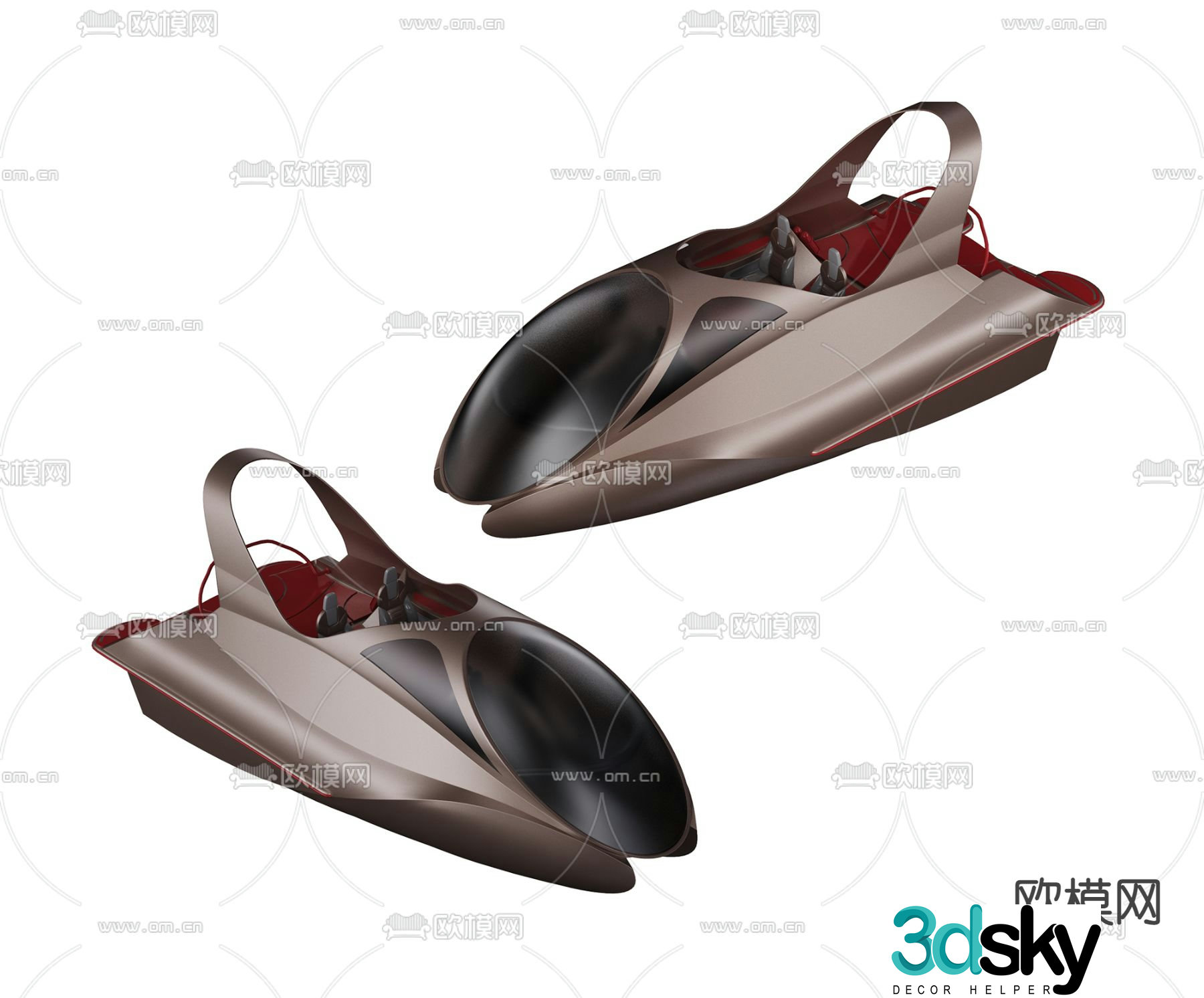 speedboat yacht 3d model