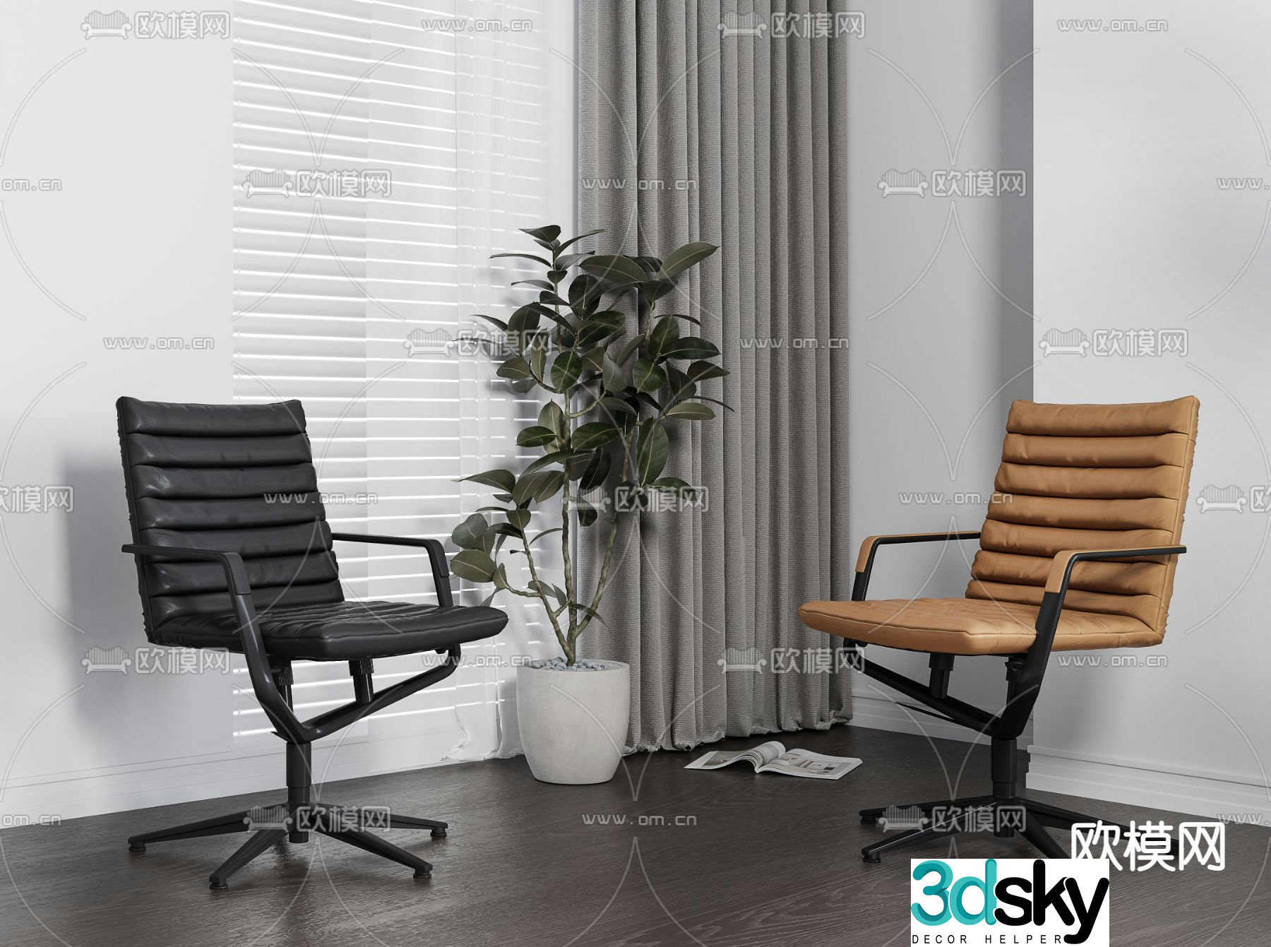 Office chair staff chair 3d model