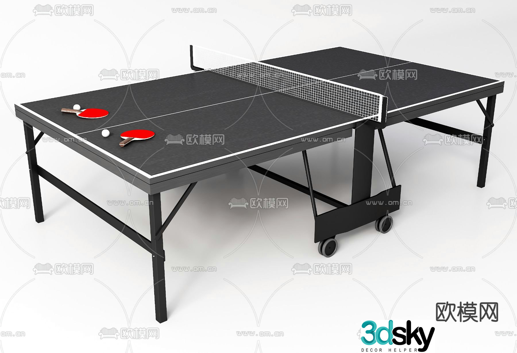 Table Tennis Table Table Tennis Table 3d model