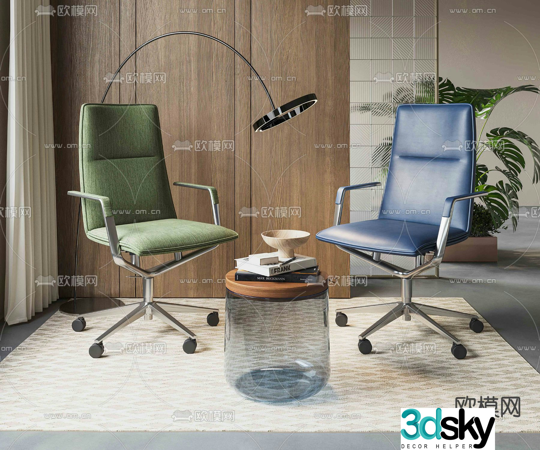Office chair staff chair 3d model