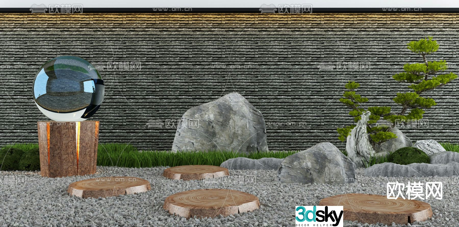 Garden Dead Landscape Sketch 3D Model