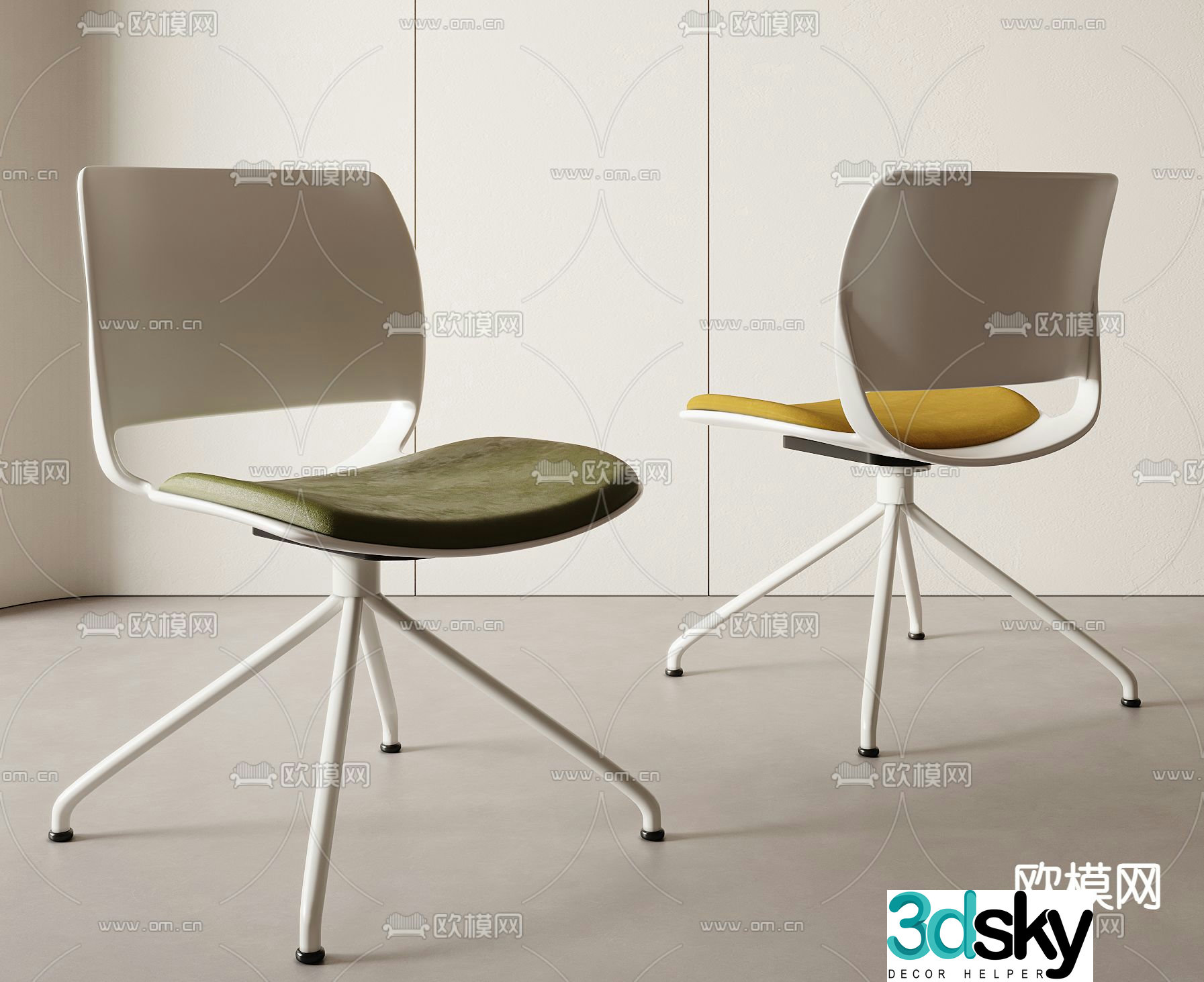 Office chair staff chair 3d model