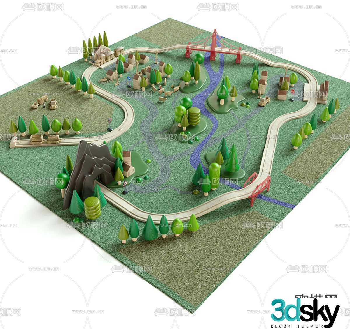 toy train 3d model