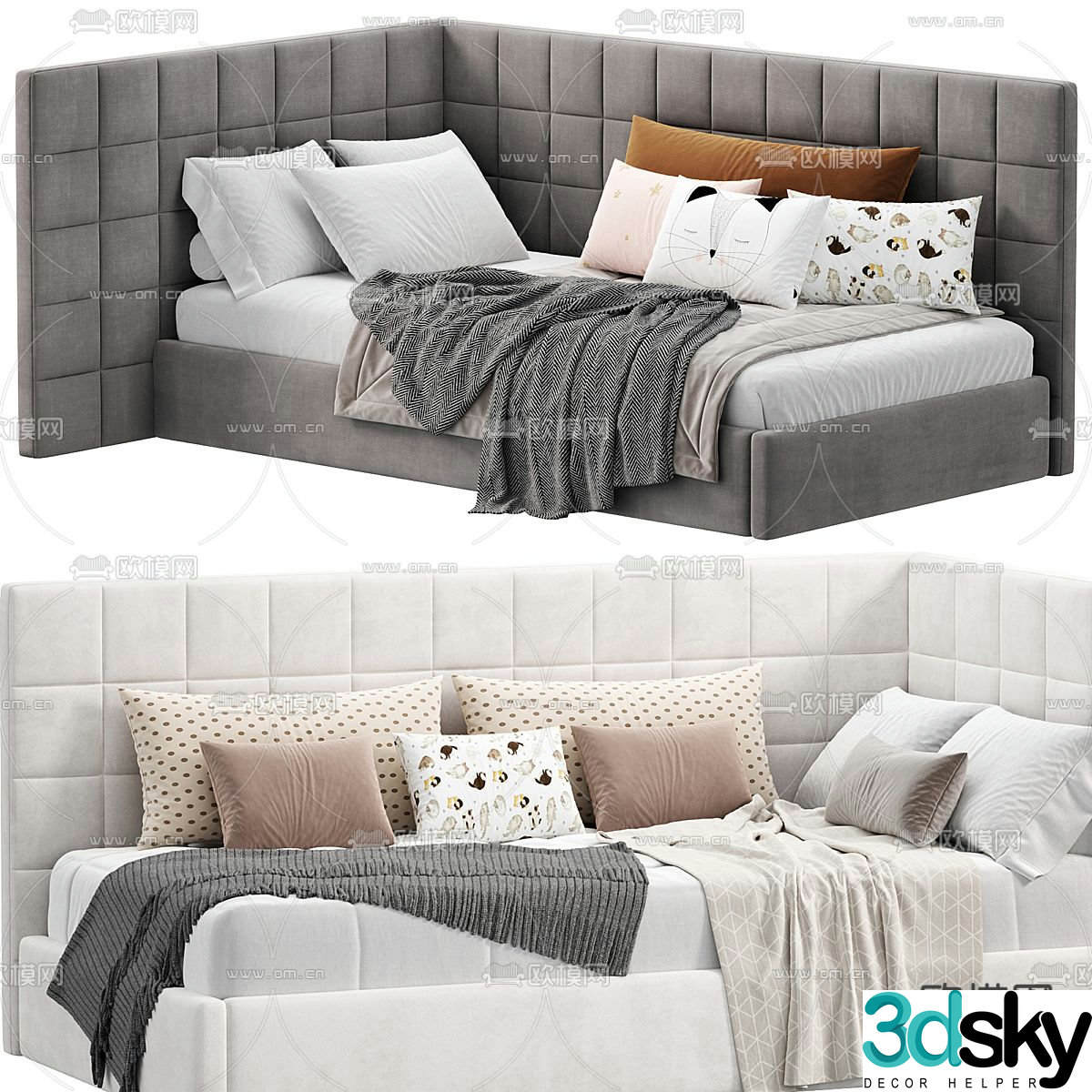 Single bed children’s bed 3d model
