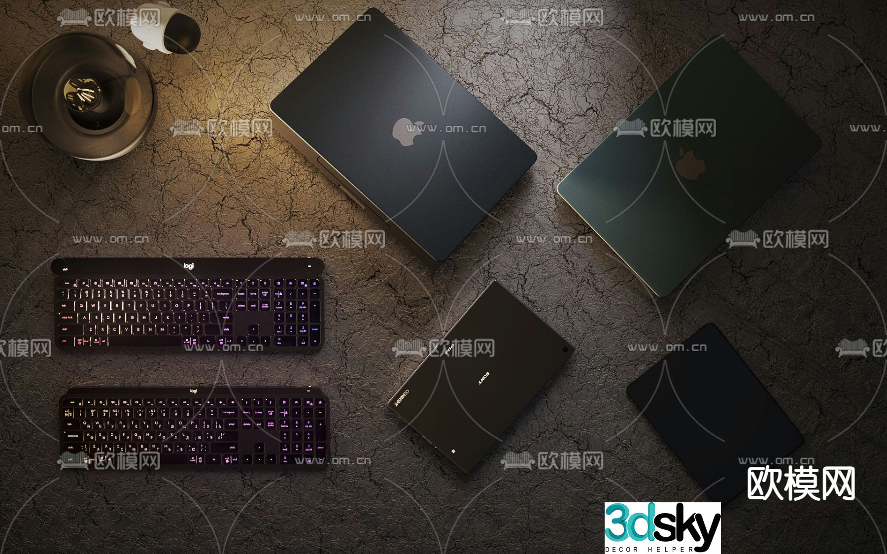Laptop keyboard IPAD 3d model