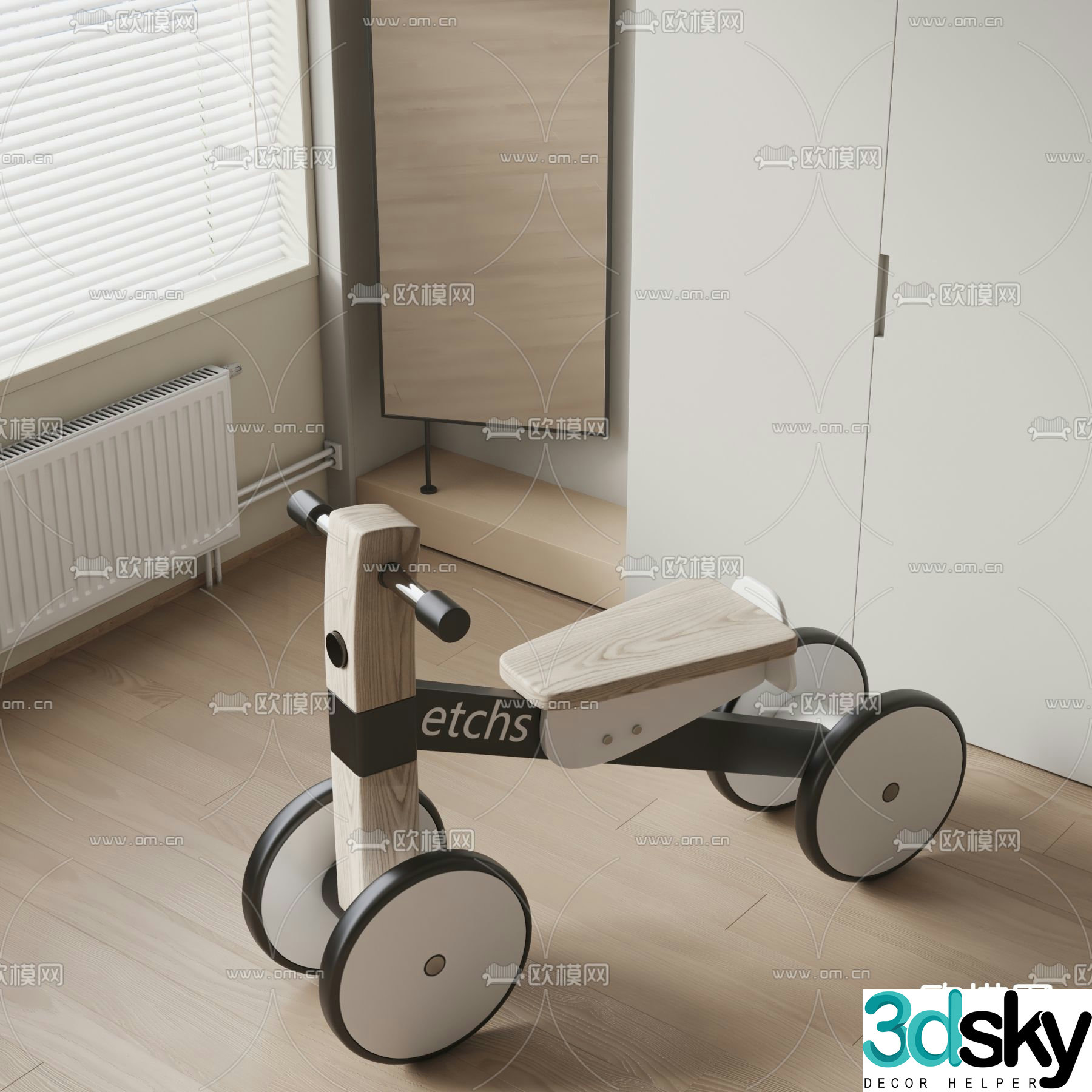 Children’s toy car 3d model