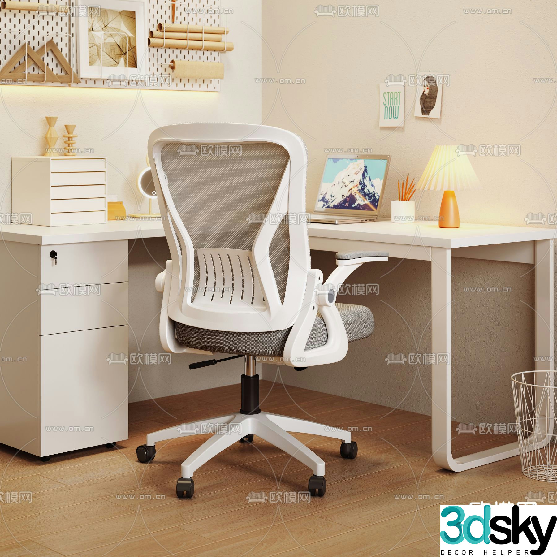 Computer chair office chair 3d model
