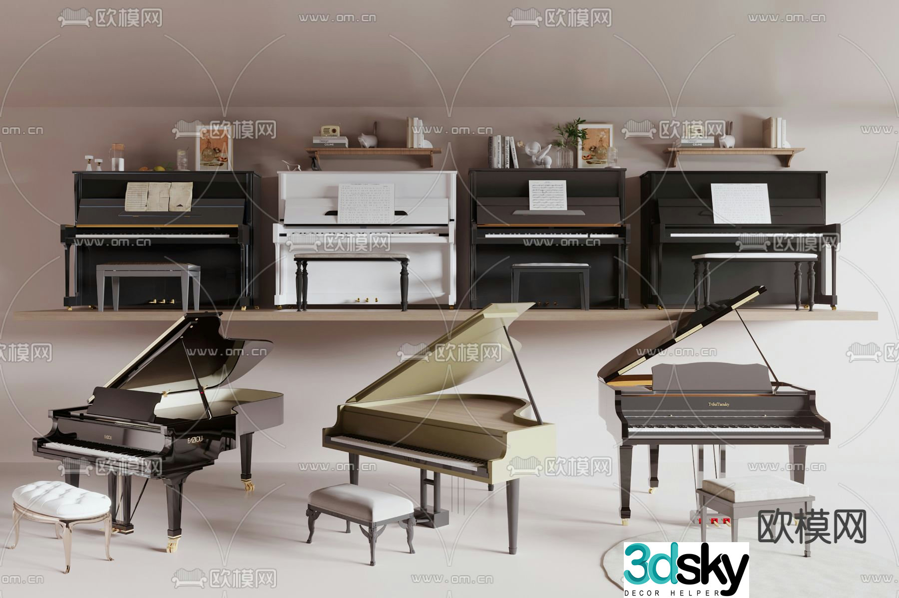 piano 3d model