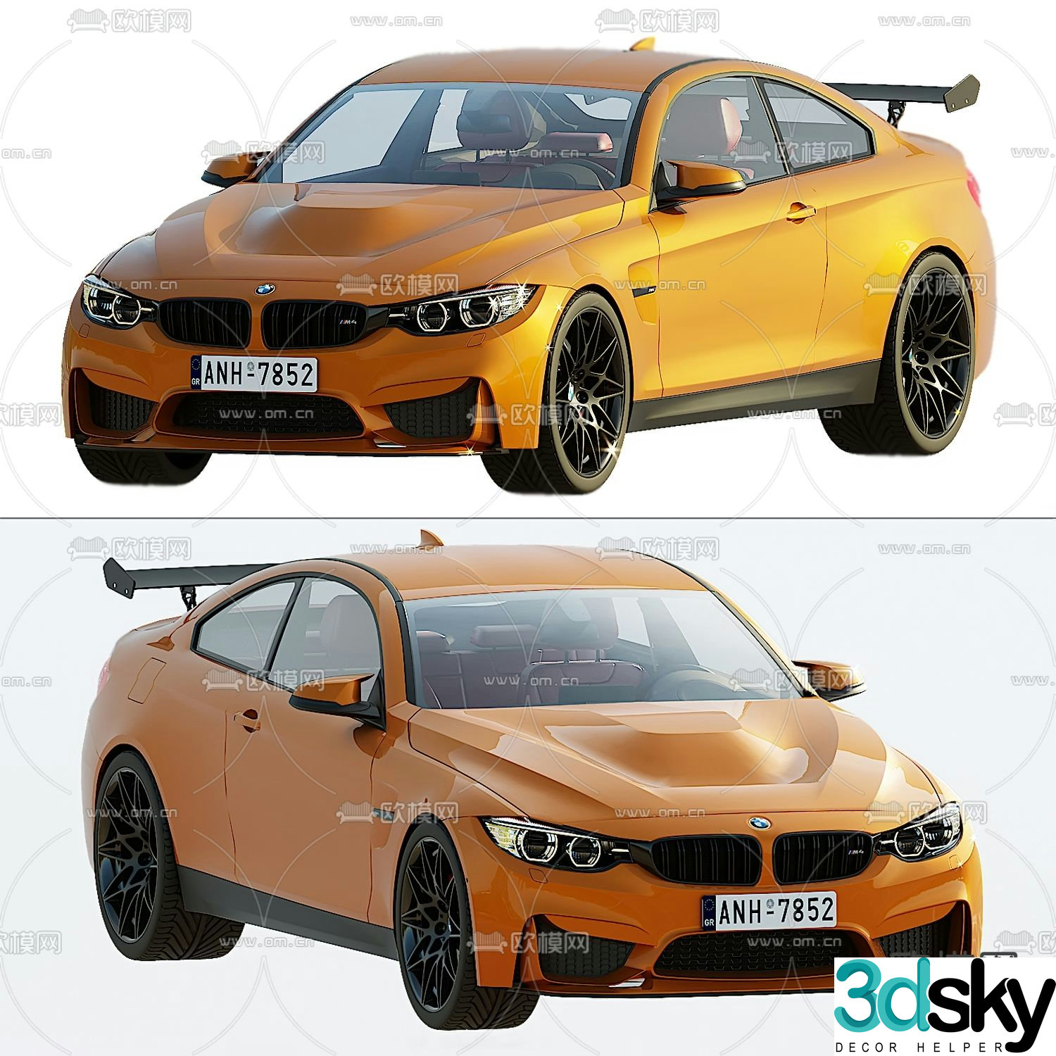 bmw car race car 3d model