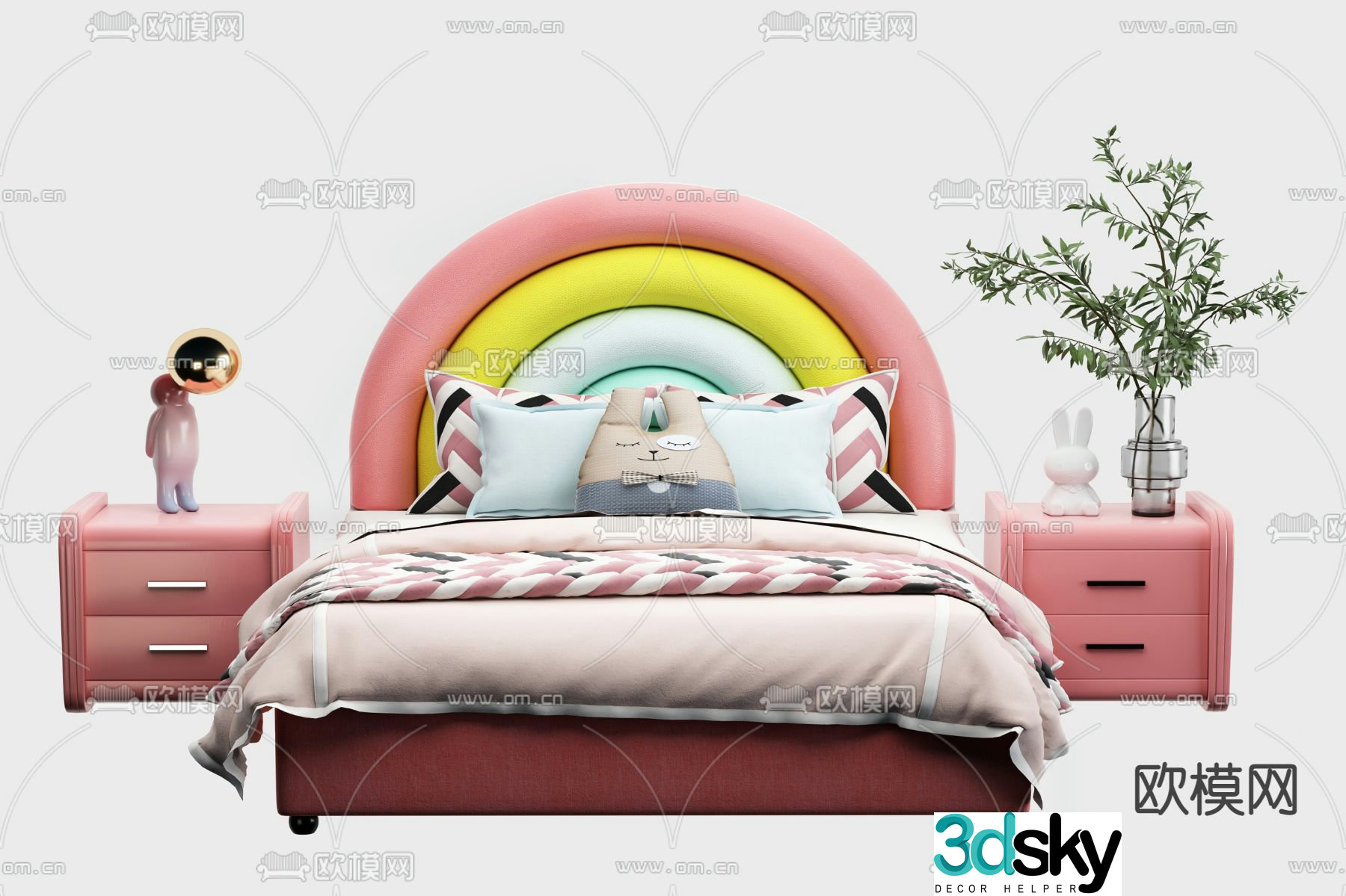 Single bed children’s bed 3d model