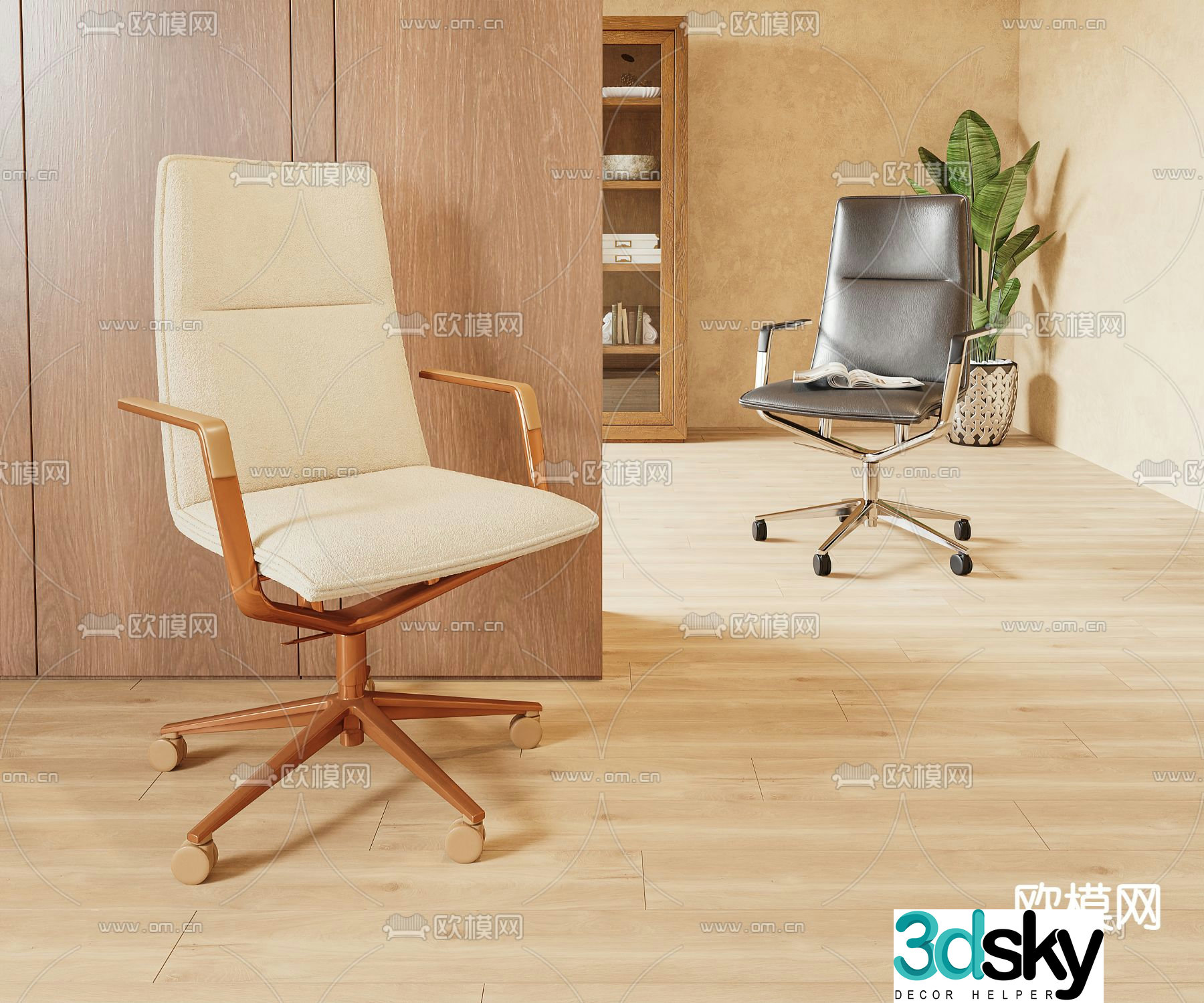 Office chair staff chair executive chair 3d model
