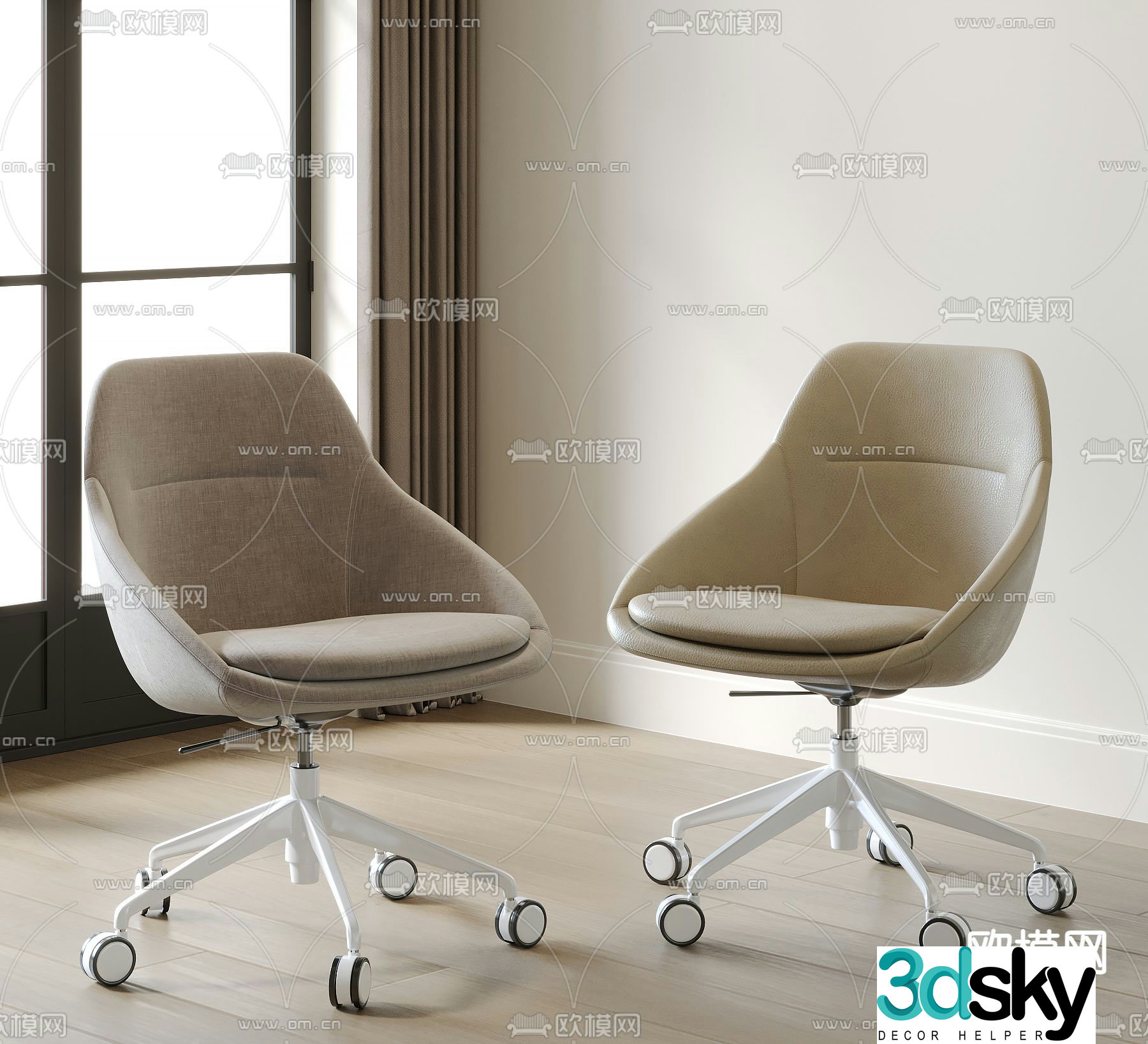 Office chair staff chair 3d model
