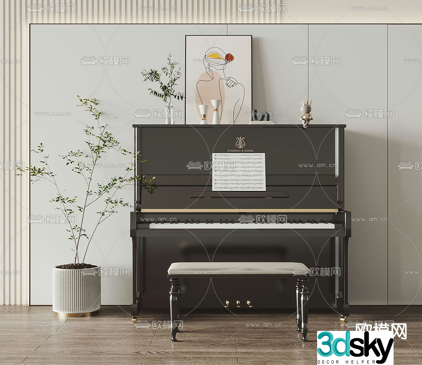 piano 3d model