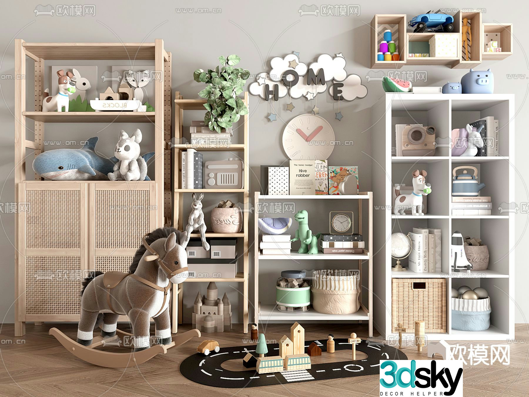 Children’s bookcase toys children’s ornaments 3d model