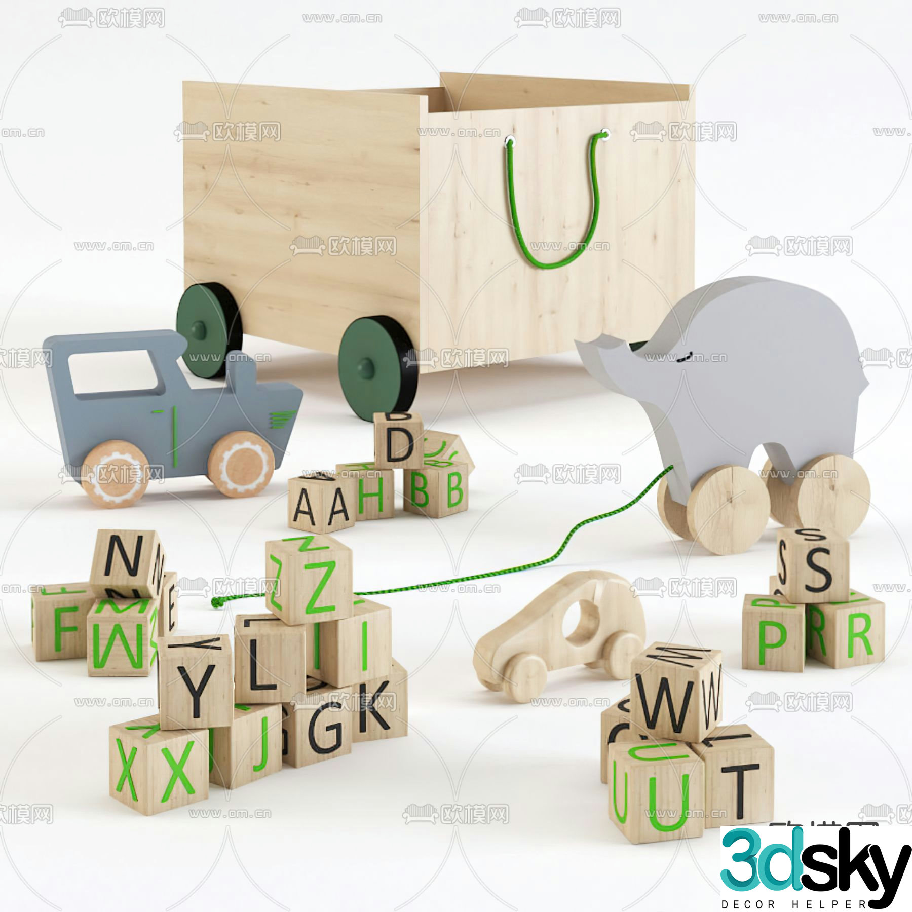 Children’s toys building blocks 3d model