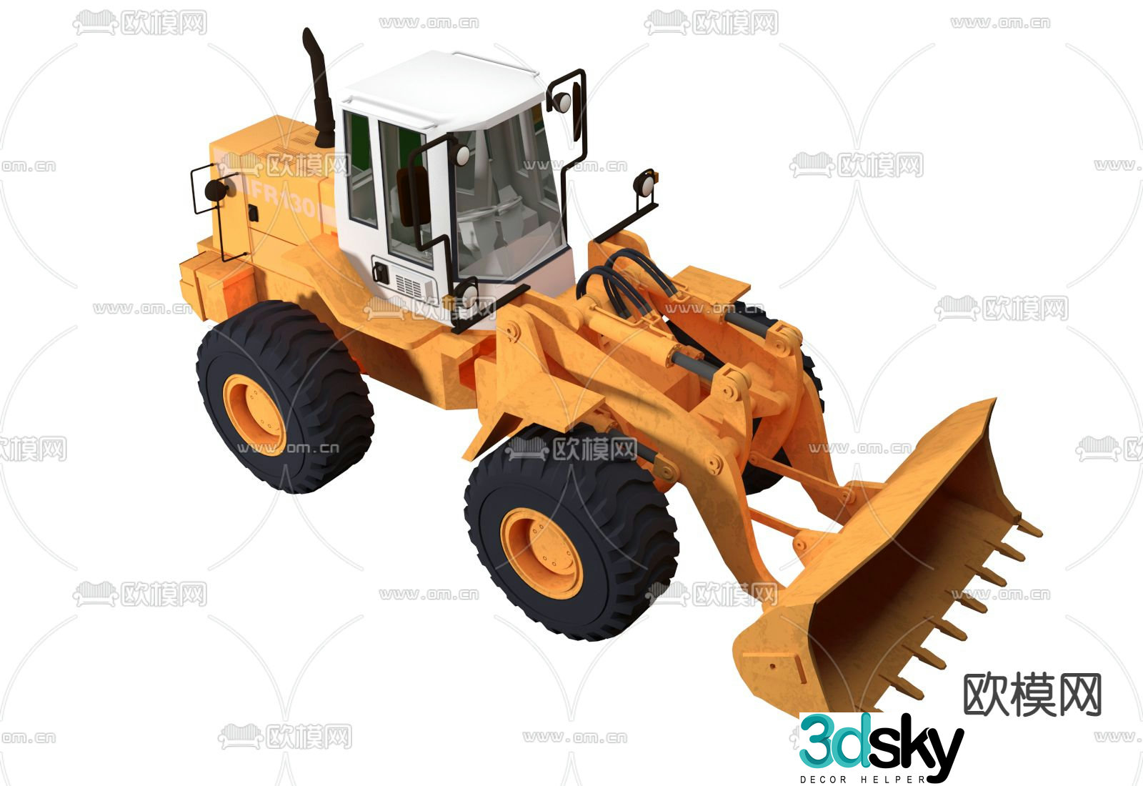 bulldozer excavator 3d model