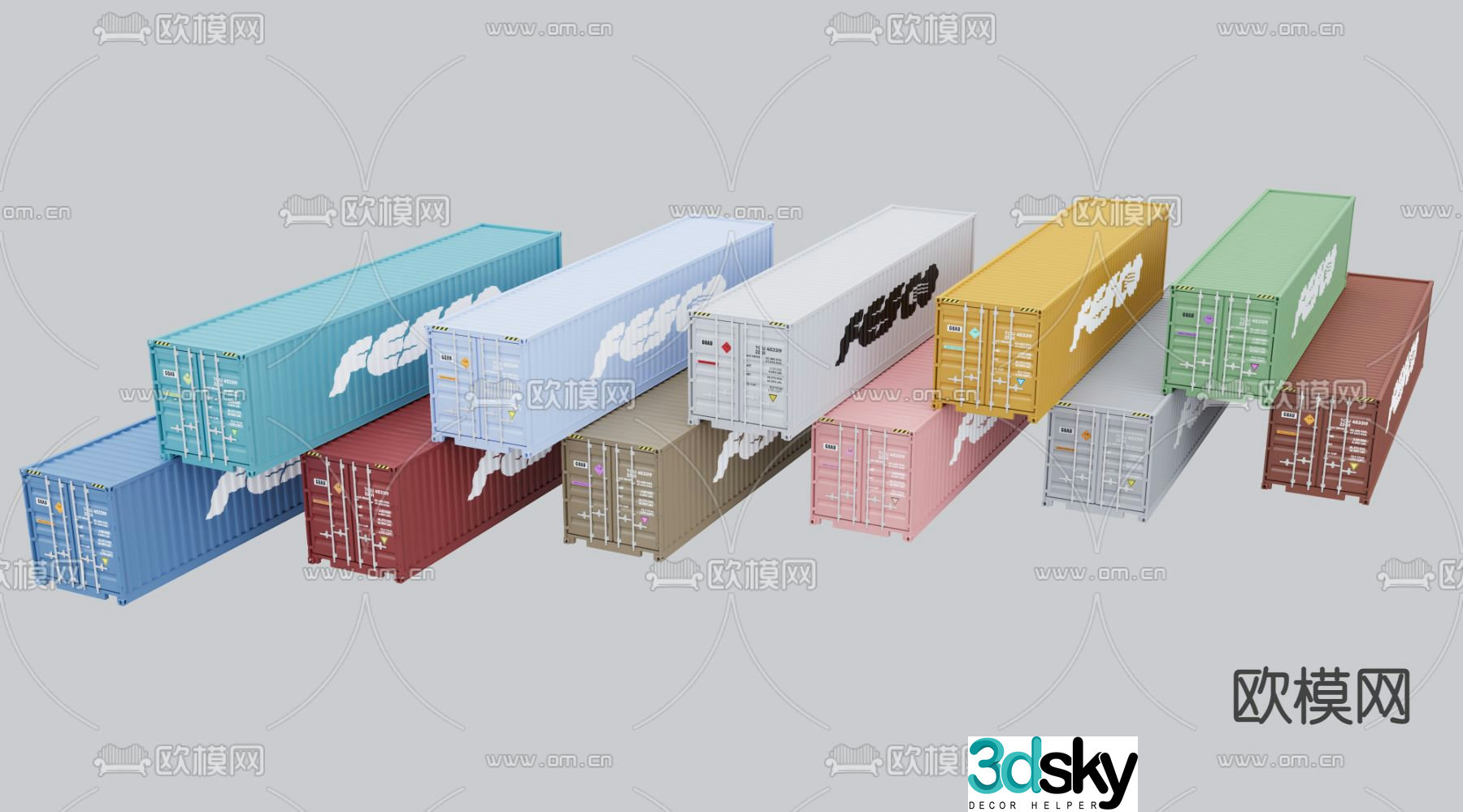 Industrial container 3d model