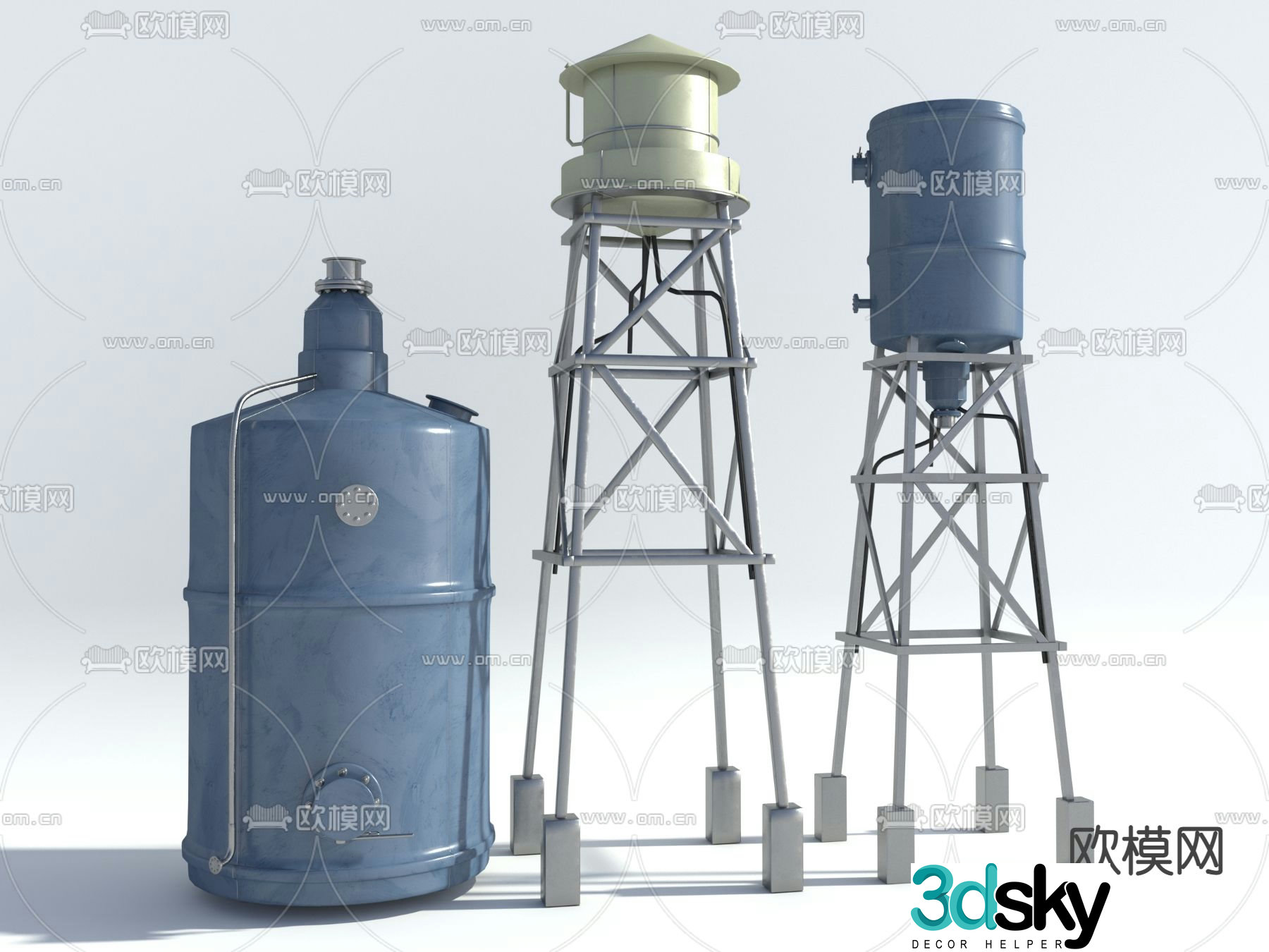 Water storage equipment, water tower, water storage tank 3d model