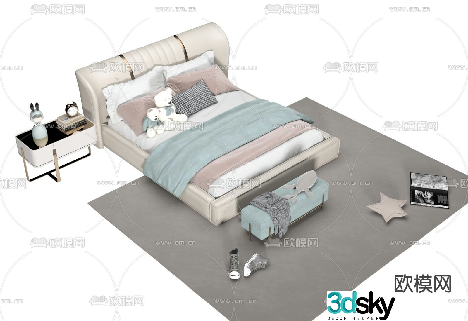 Children’s bed girl’s bed 3d model