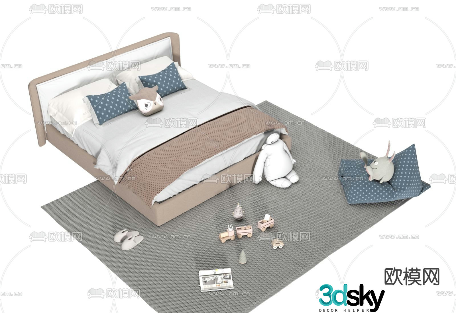 children’s bed child’s bed 3d model