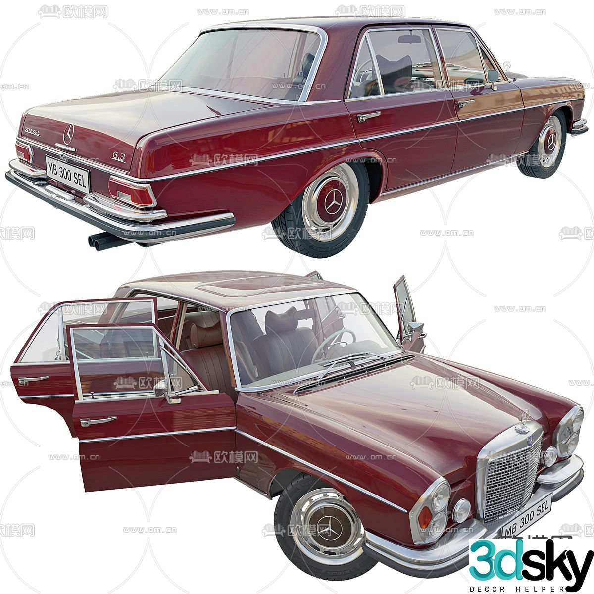 Mercedes Benz classic car 3d model